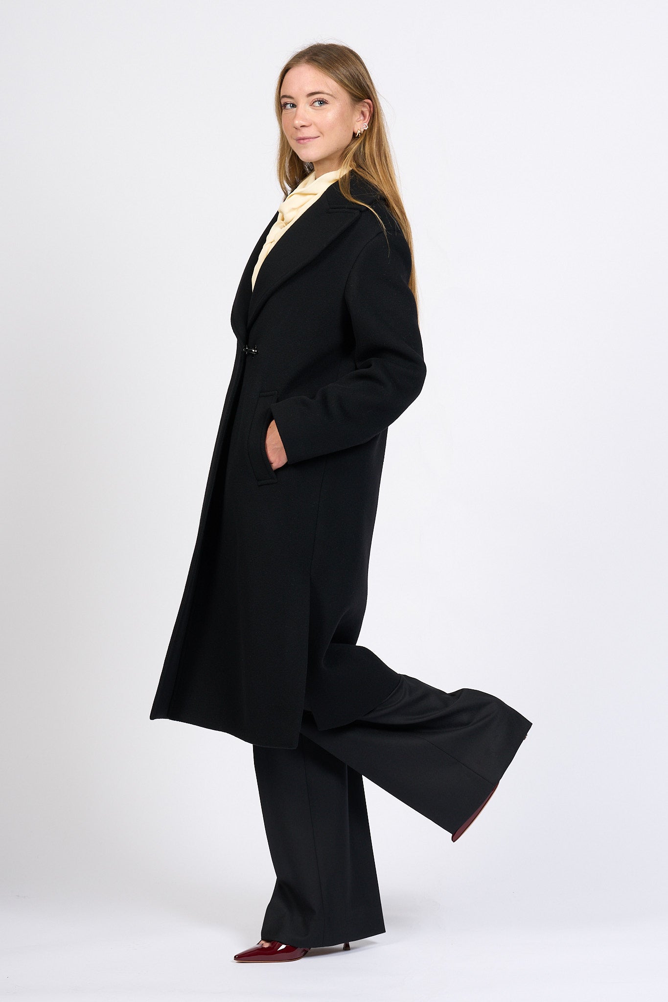 Fay Cappotto Lungo Nero Donna-10