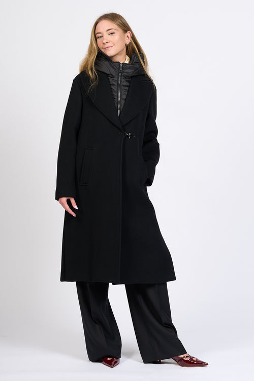 Fay Cappotto Lungo Nero Donna