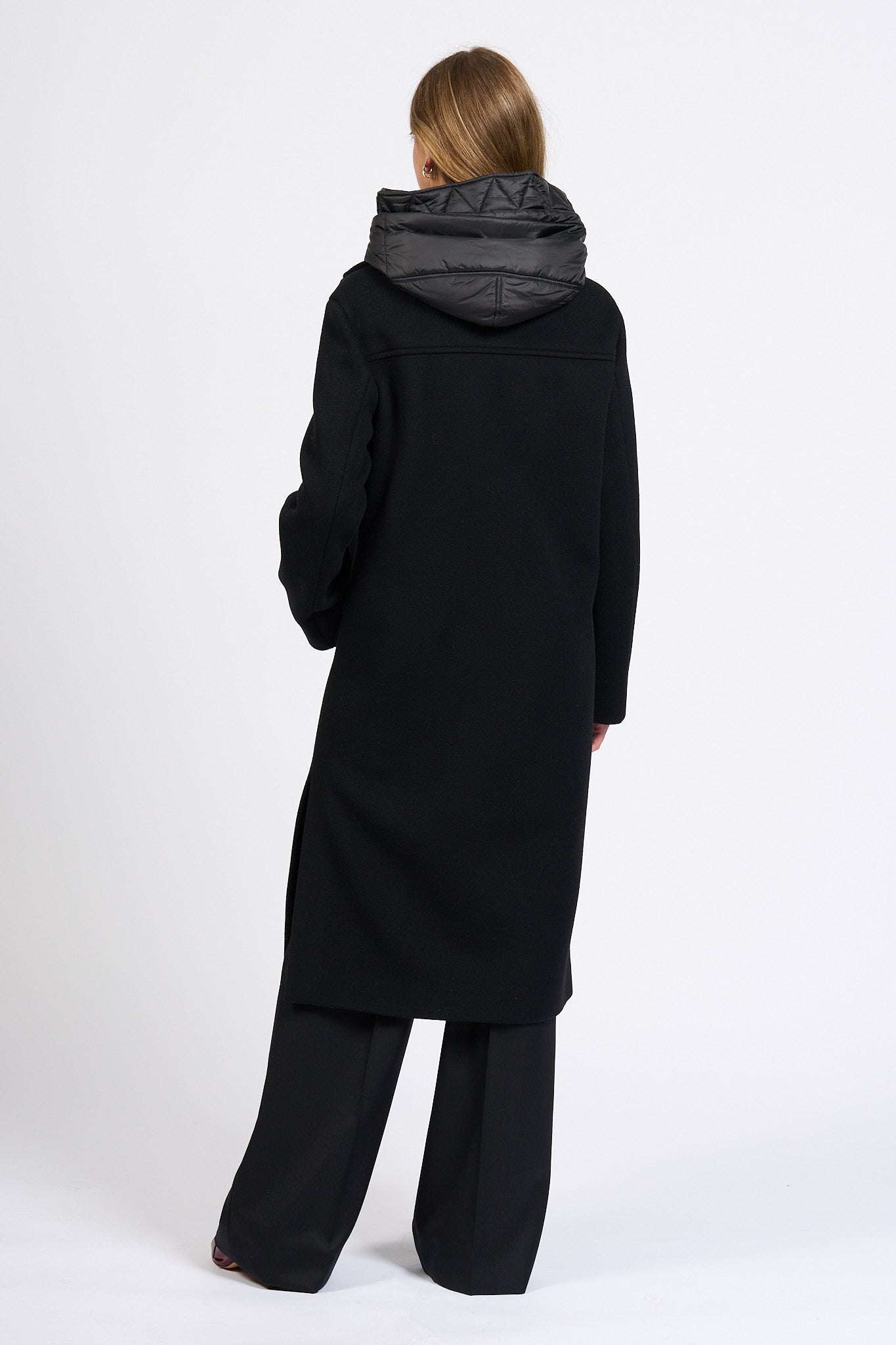 Fay Cappotto Lungo Nero Donna-6