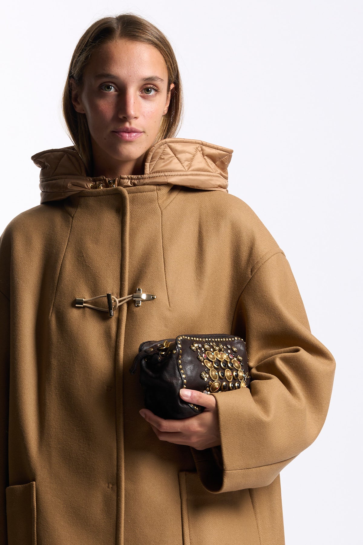 Fay Cappotto Lungo Toggle Coat Beige Donna-2