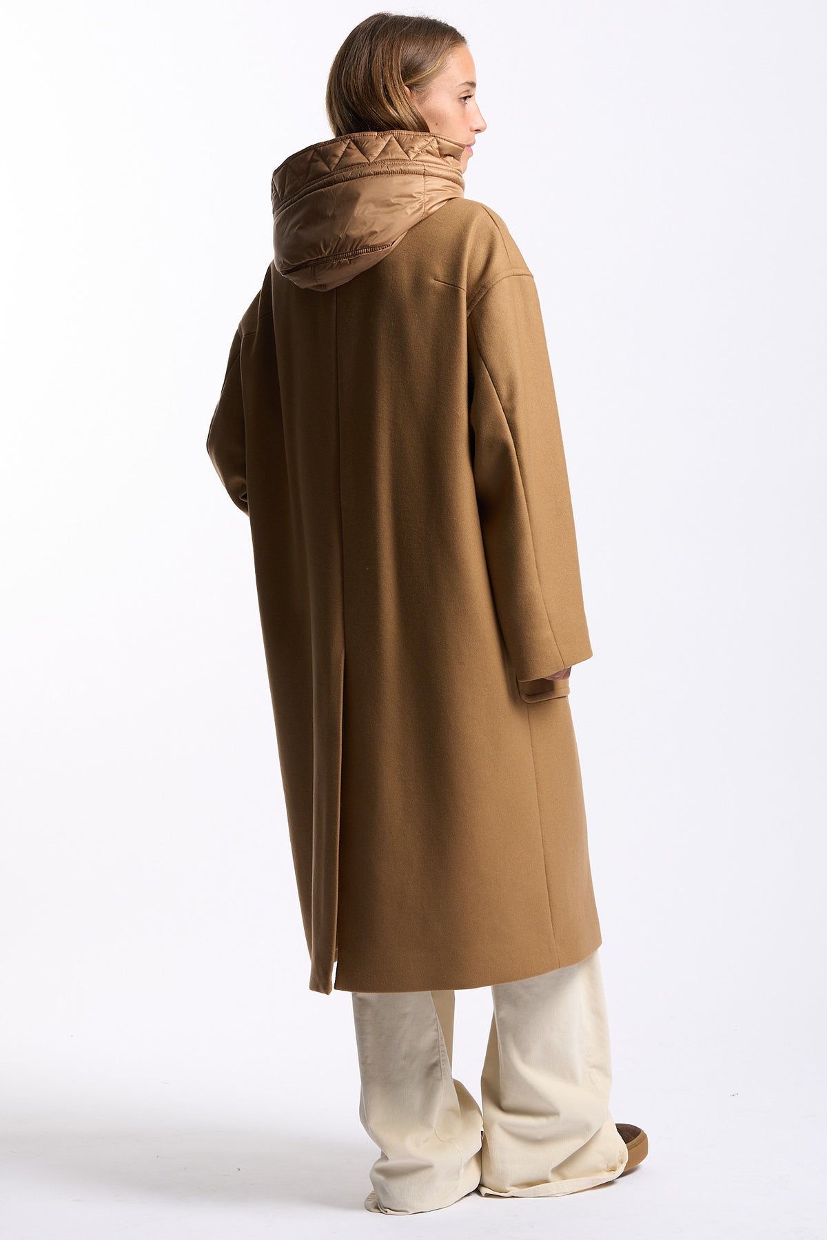 Fay Cappotto Lungo Toggle Coat Beige Donna-7
