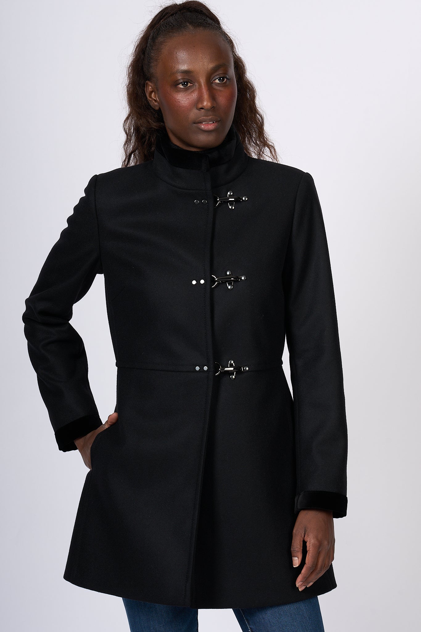 Fay Romantic Coat Black Women-2