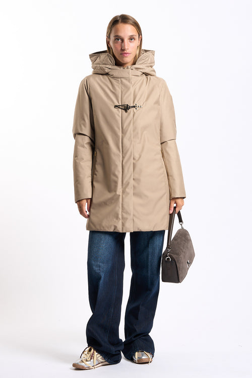 Fay Cappotto Tecnico Toggle Coat Beige Donna