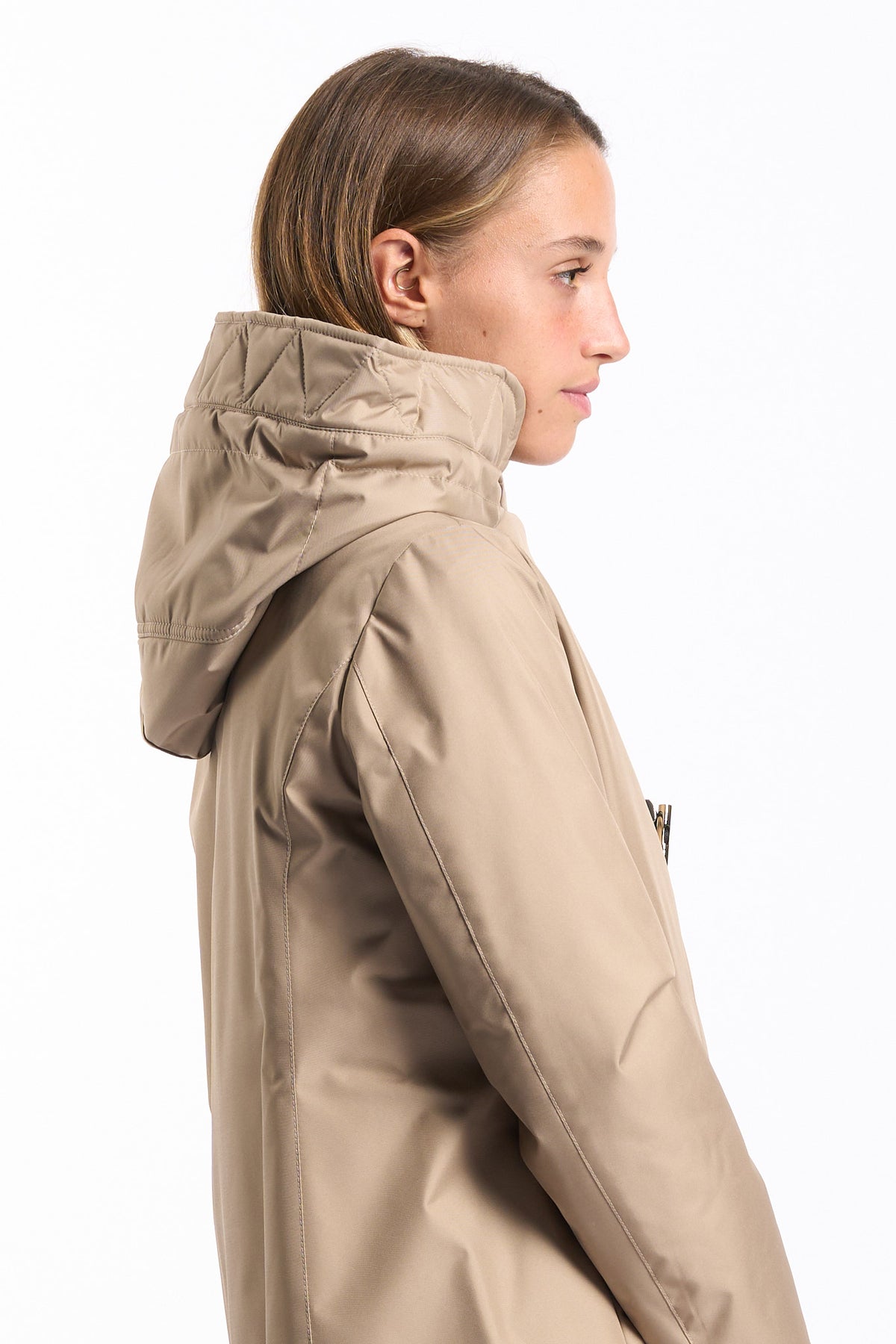 Fay Women's Technical Toggle Coat Beige-4