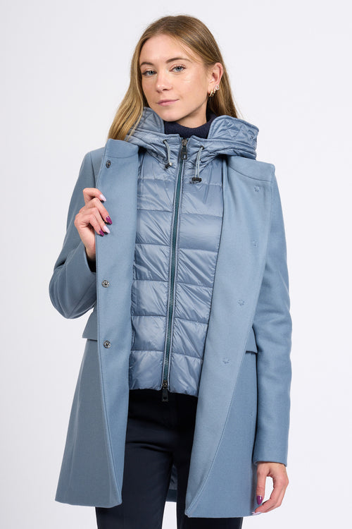 Fay Cappotto Toggle Coat Azzurro Donna-2
