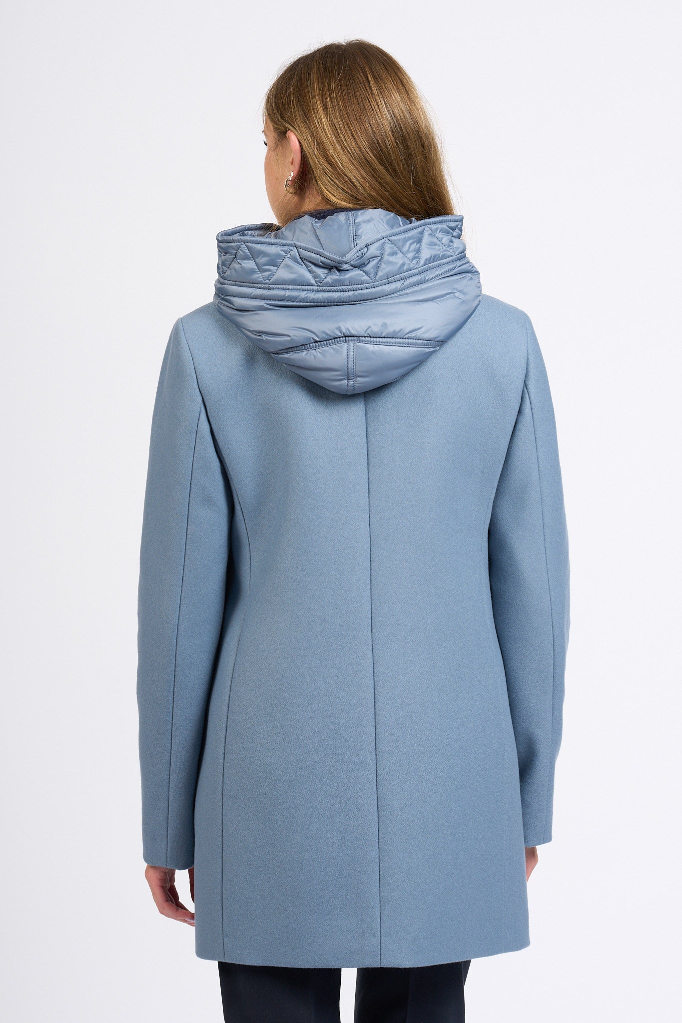 Fay Cappotto Toggle Coat Azzurro Donna-4