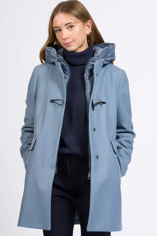 Fay Cappotto Toggle Coat Azzurro Donna