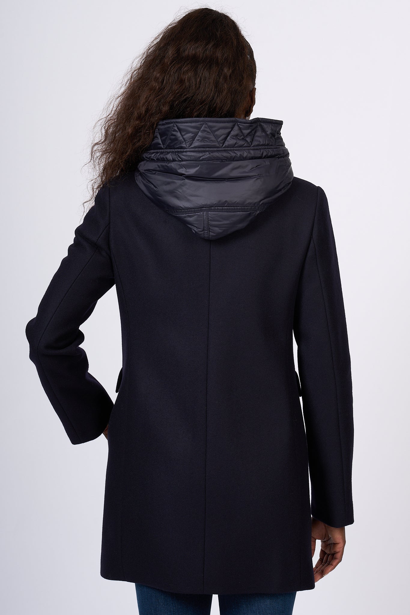 Fay Cappotto Toggle Coat Blu Donna-5