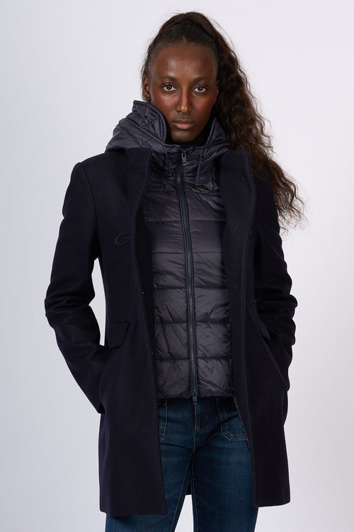 Fay Cappotto Toggle Coat Blu Donna-2