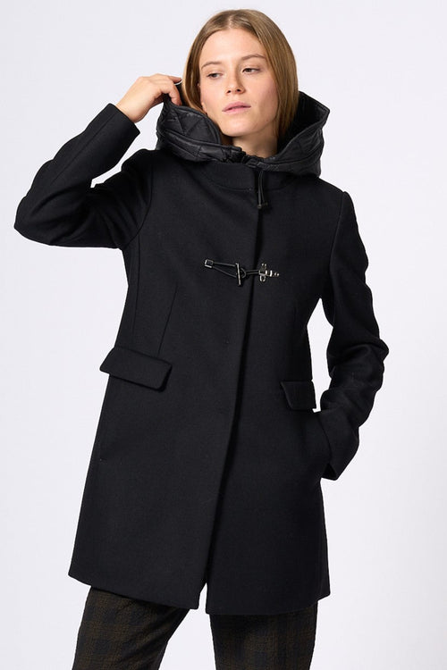 Fay Cappotto Toggle Coat Nero Donna