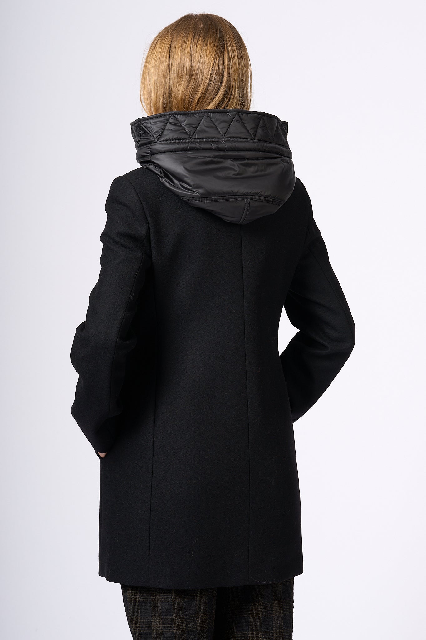 Fay Cappotto Toggle Coat Nero Donna-6