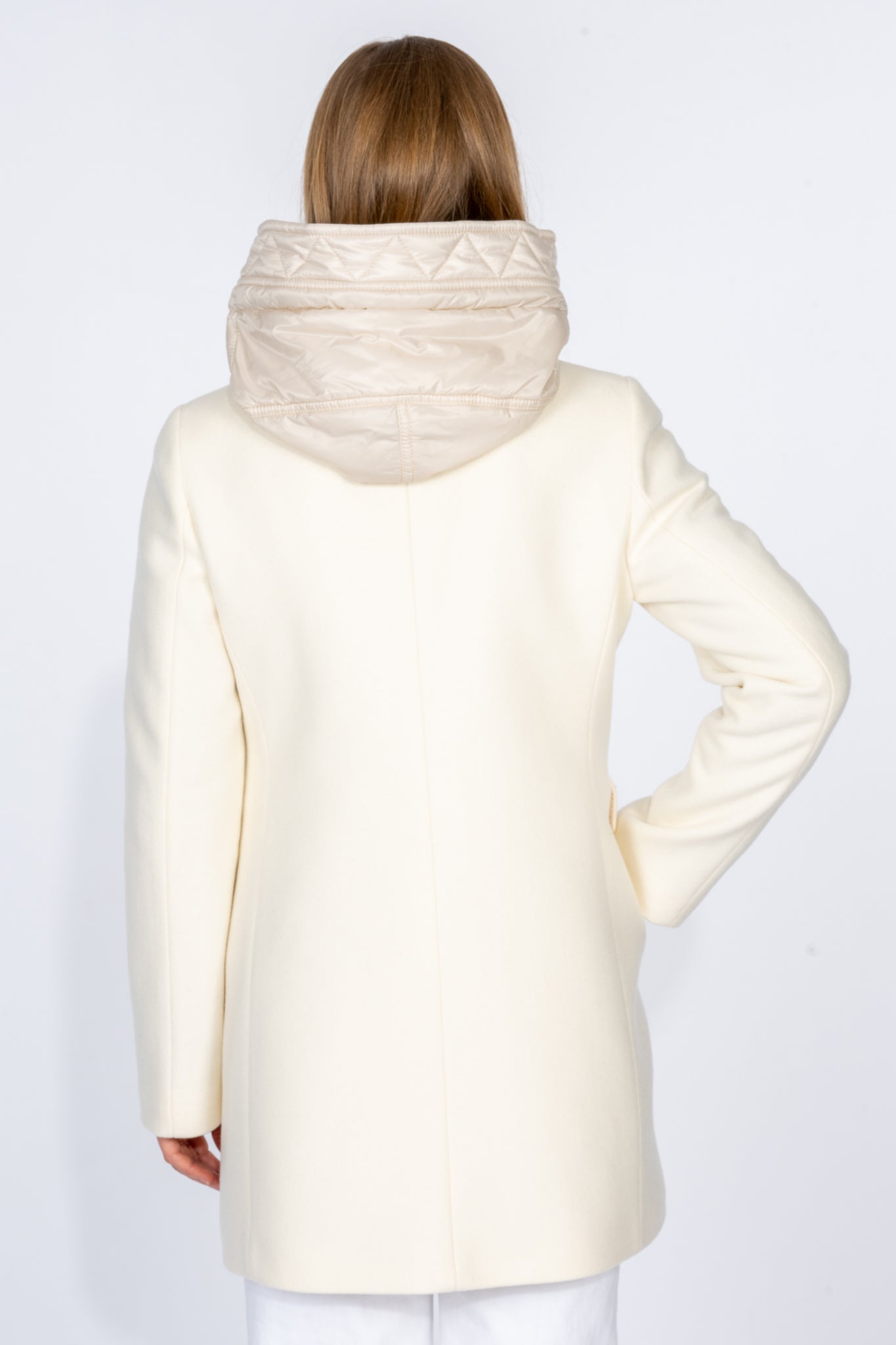 Fay Coat Toggle Coat Ivory Cloth Woman-6