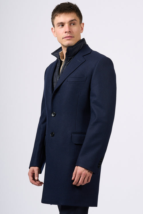 Fay Easy Double Coat Blu Uomo