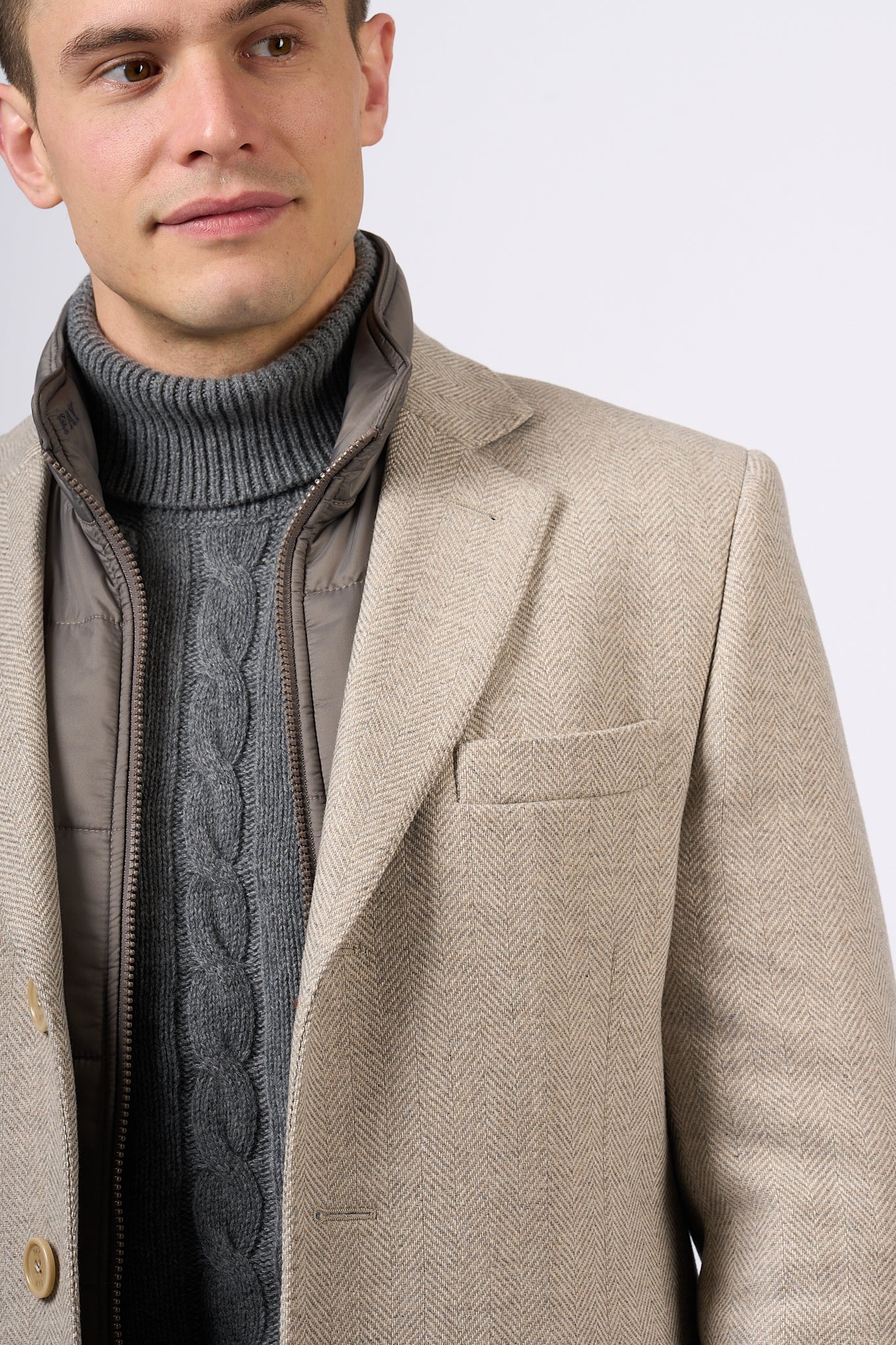 Fay Easy Double Coat Beige Uomo-6