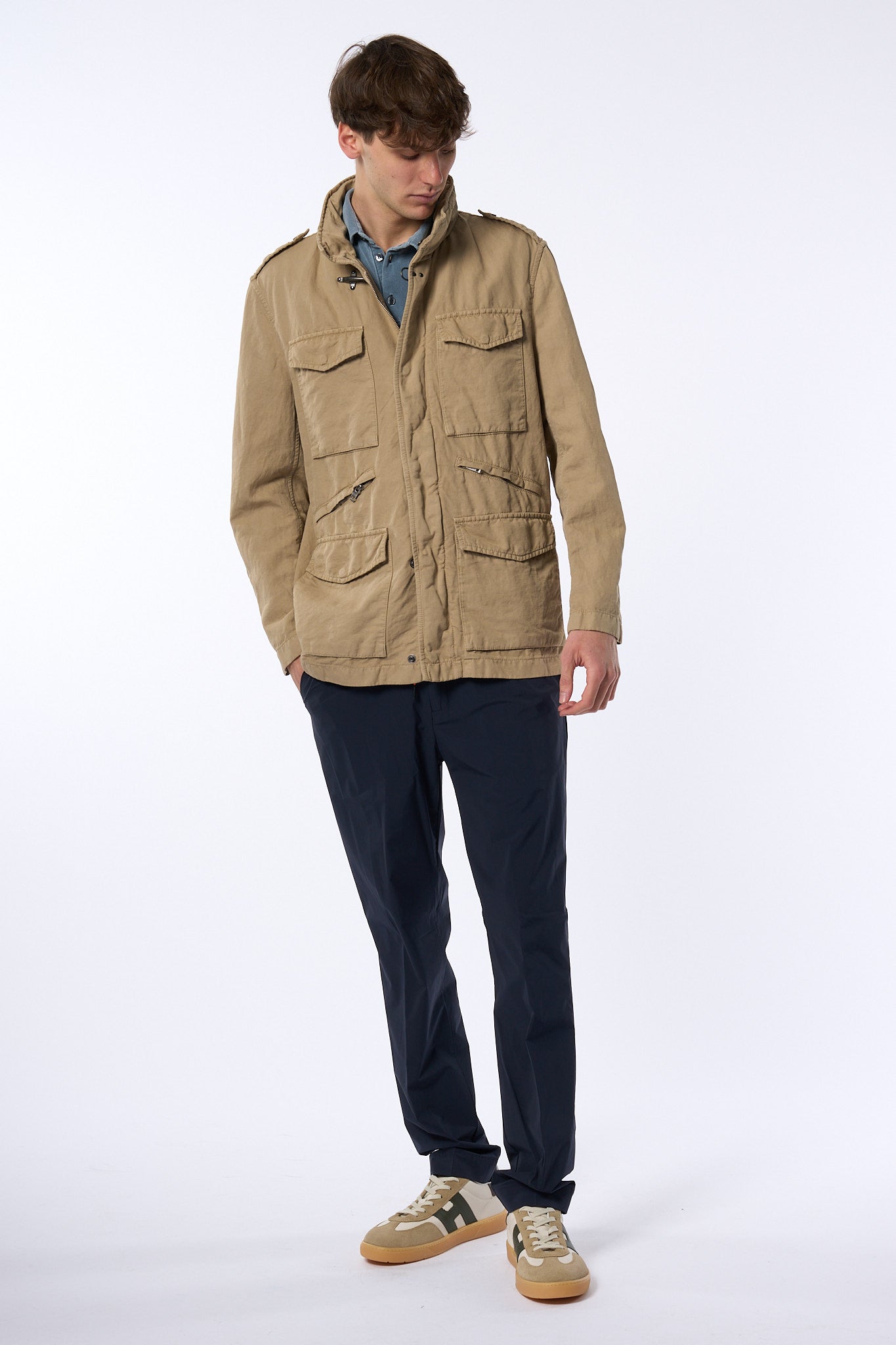 Fay Field Jacket Naturale Uomo-2