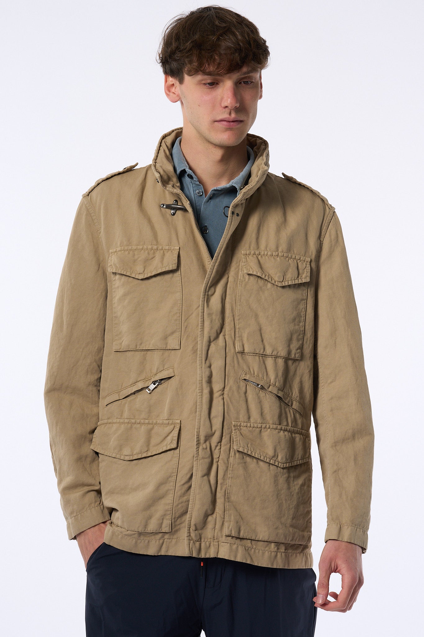 Fay Field Jacket Naturale Uomo-3