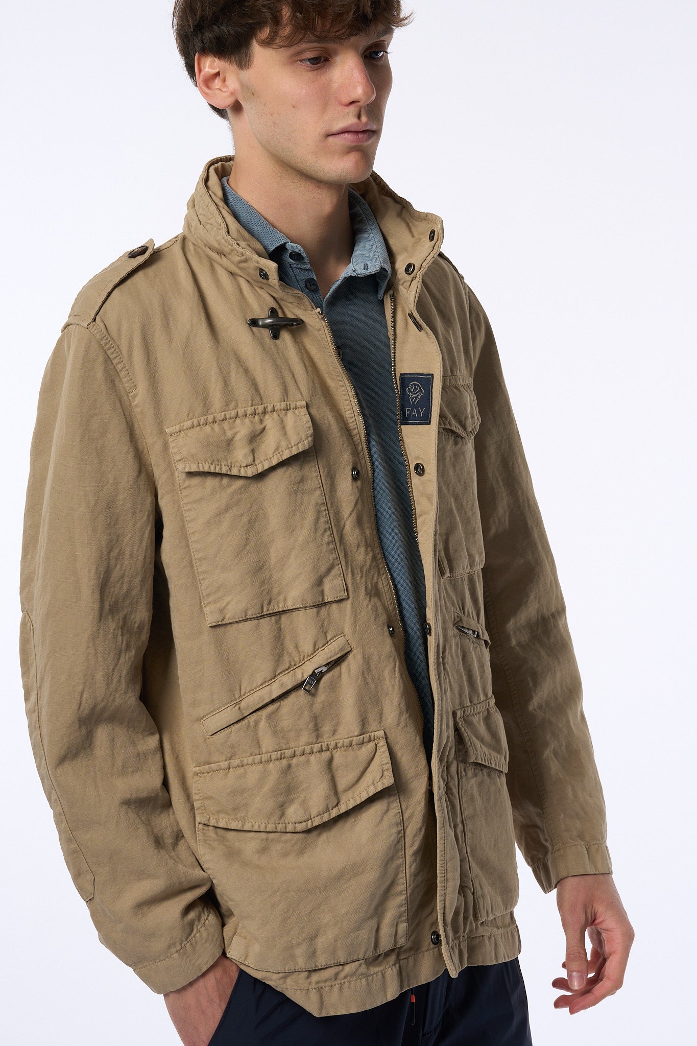 Fay Field Jacket Naturale Uomo-1