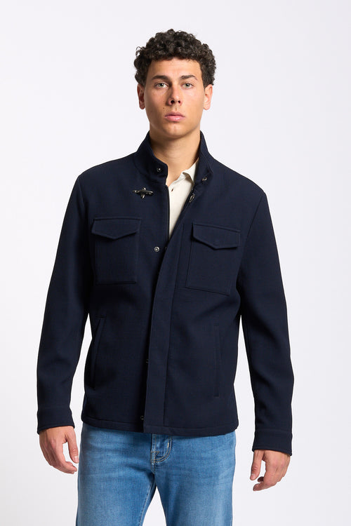 Fay Field Jacket Stretch Blu Uomo