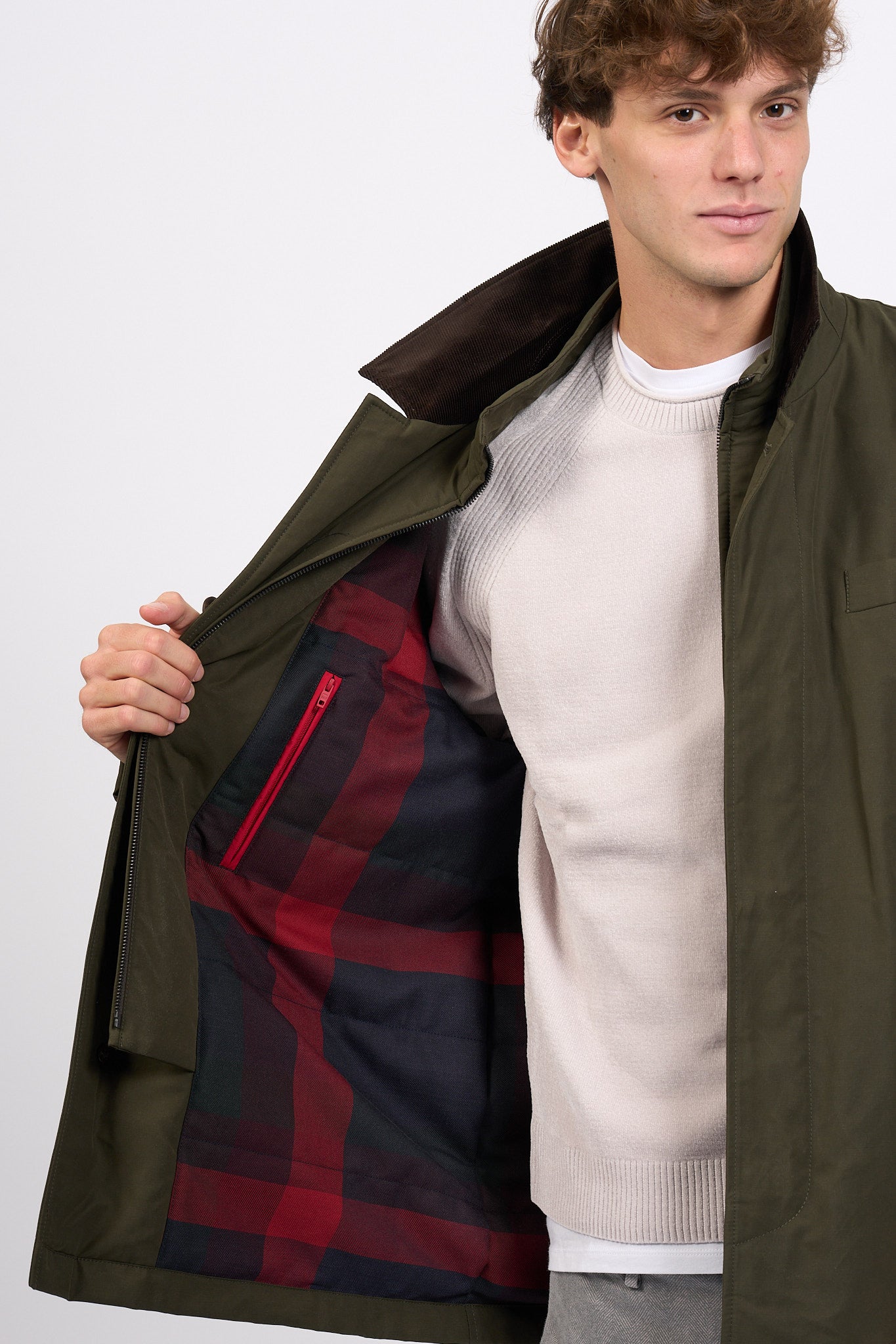 Fay Giaccone Morning Raincoat Verde Uomo-9