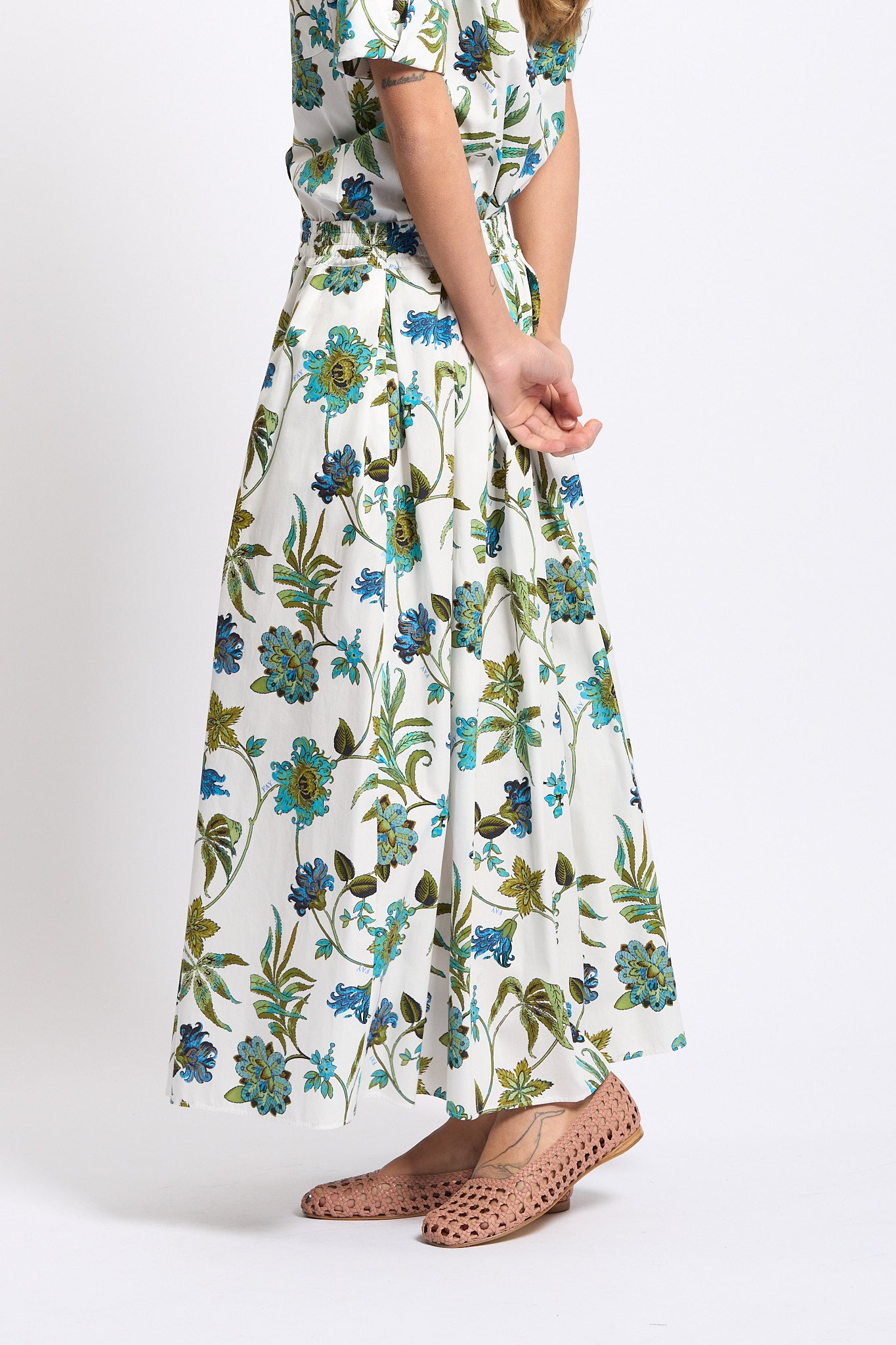 Fay Gonna Lunga Fantasia Bianco/verde Donna-2