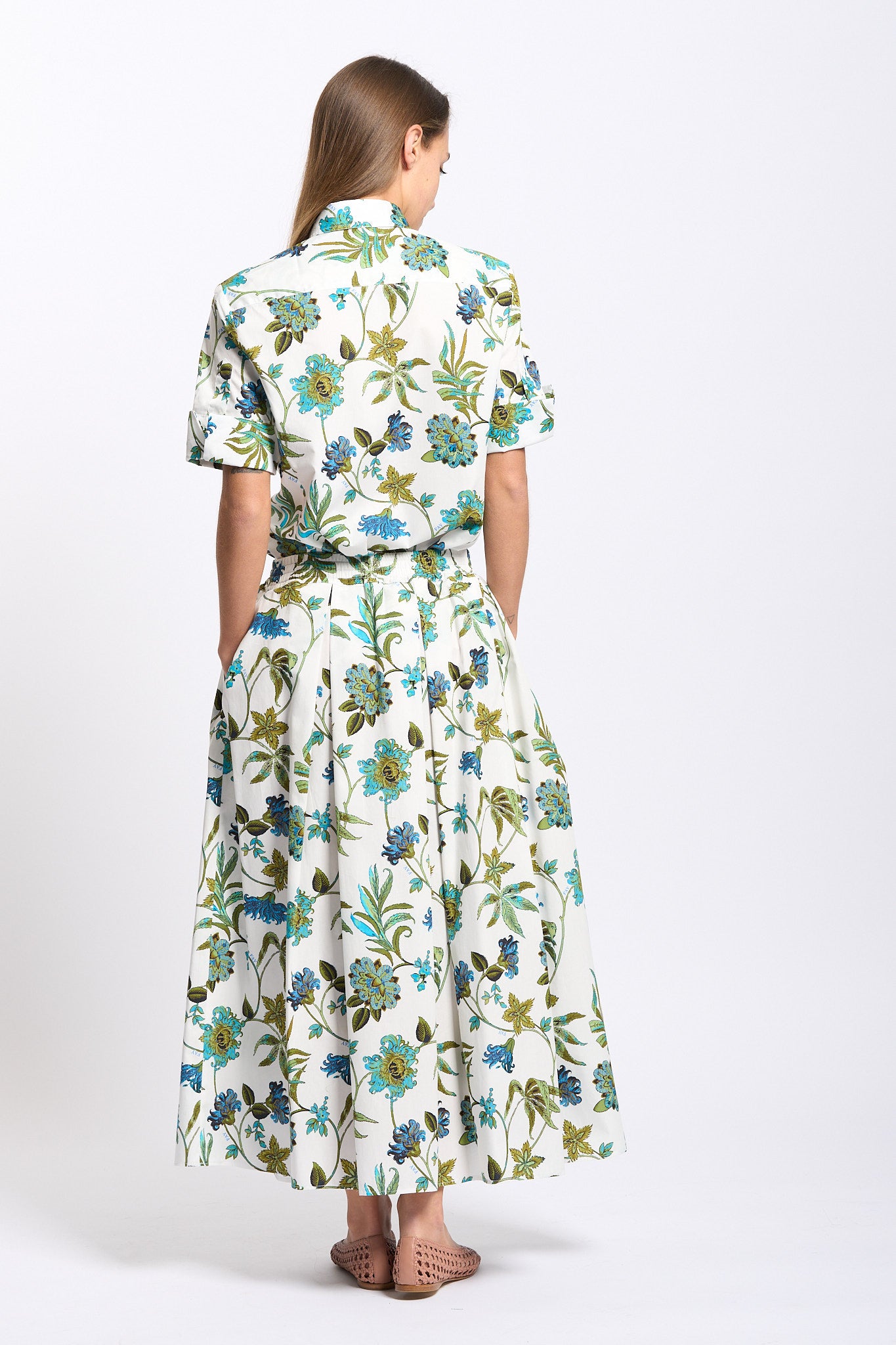 Fay Gonna Lunga Fantasia Bianco/verde Donna-5