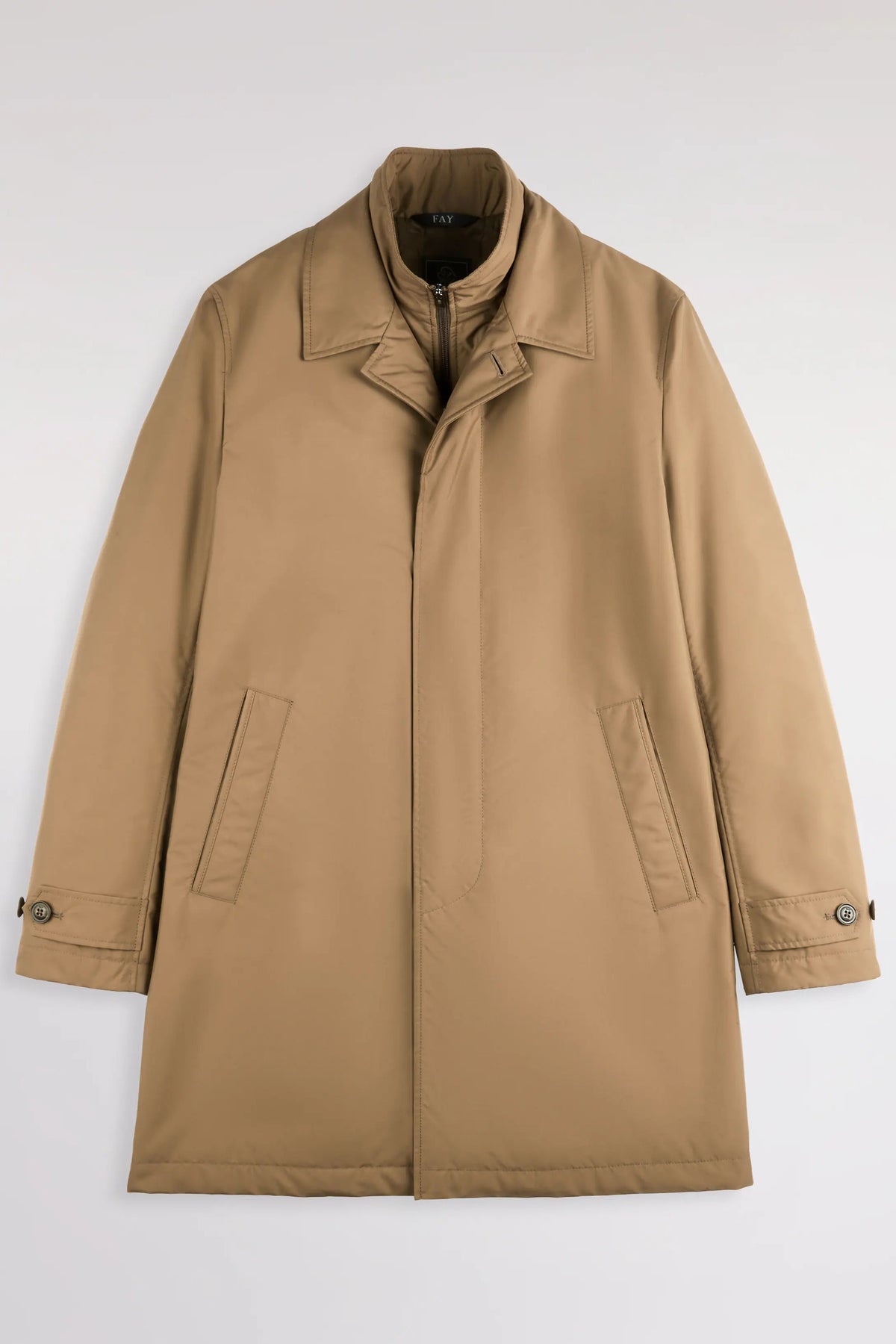 Fay Morning Db Front uomo, giaccone sabbia con bottoni-4