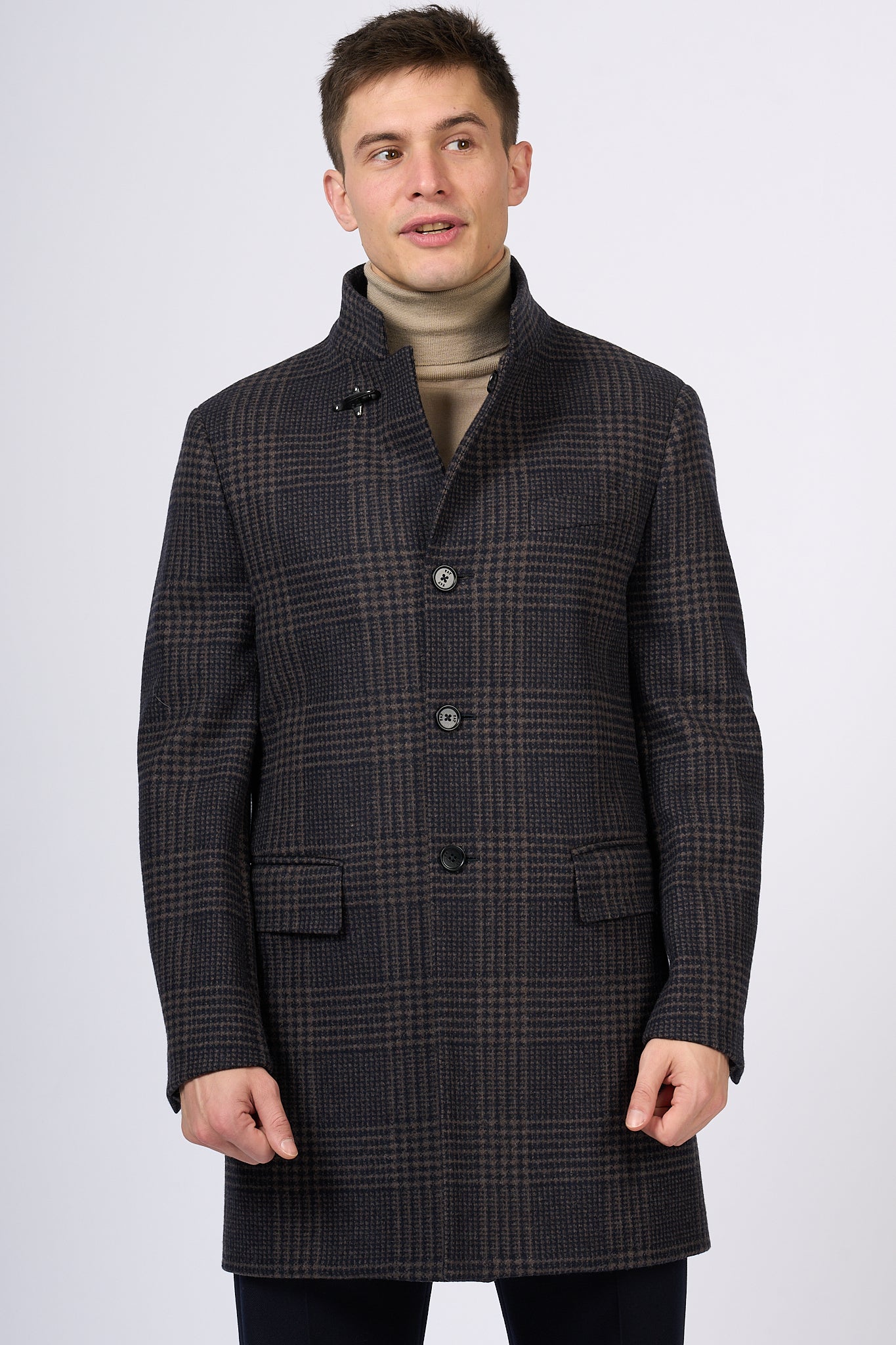 Fay Cappotto New Duty Coat Blu/moro Uomo-3