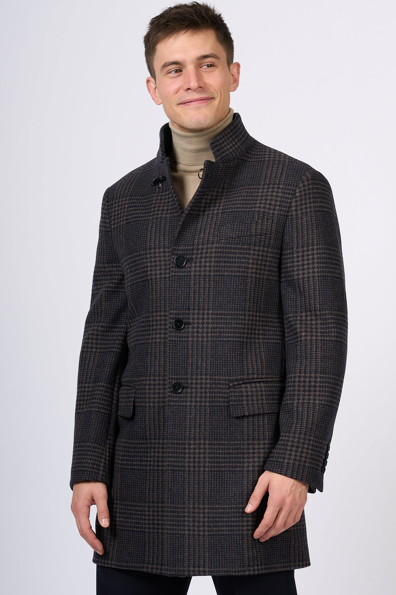 Fay Cappotto New Duty Coat Blu/moro Uomo-4