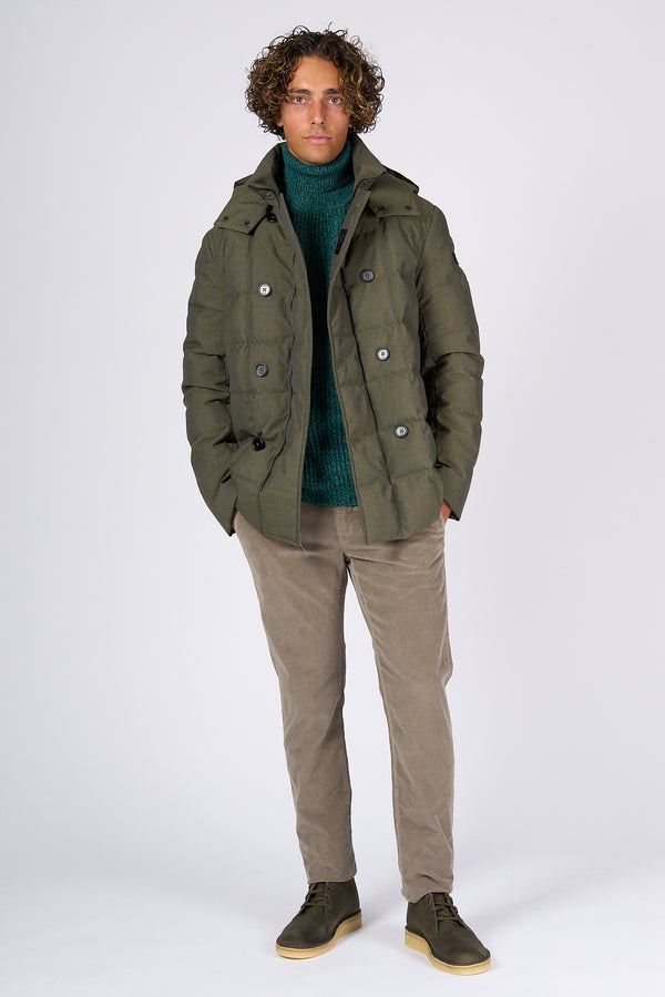 Fay Piumino Doppiopetto Khaki Uomo-2