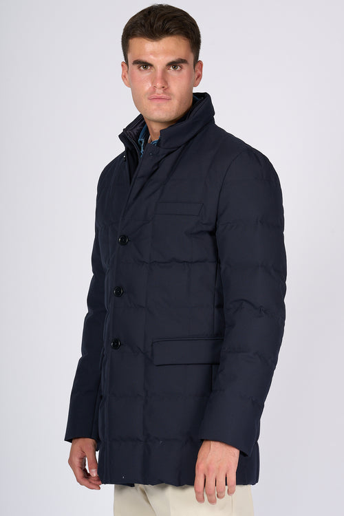 Fay Double Front Down Jacket Navy Blue Men