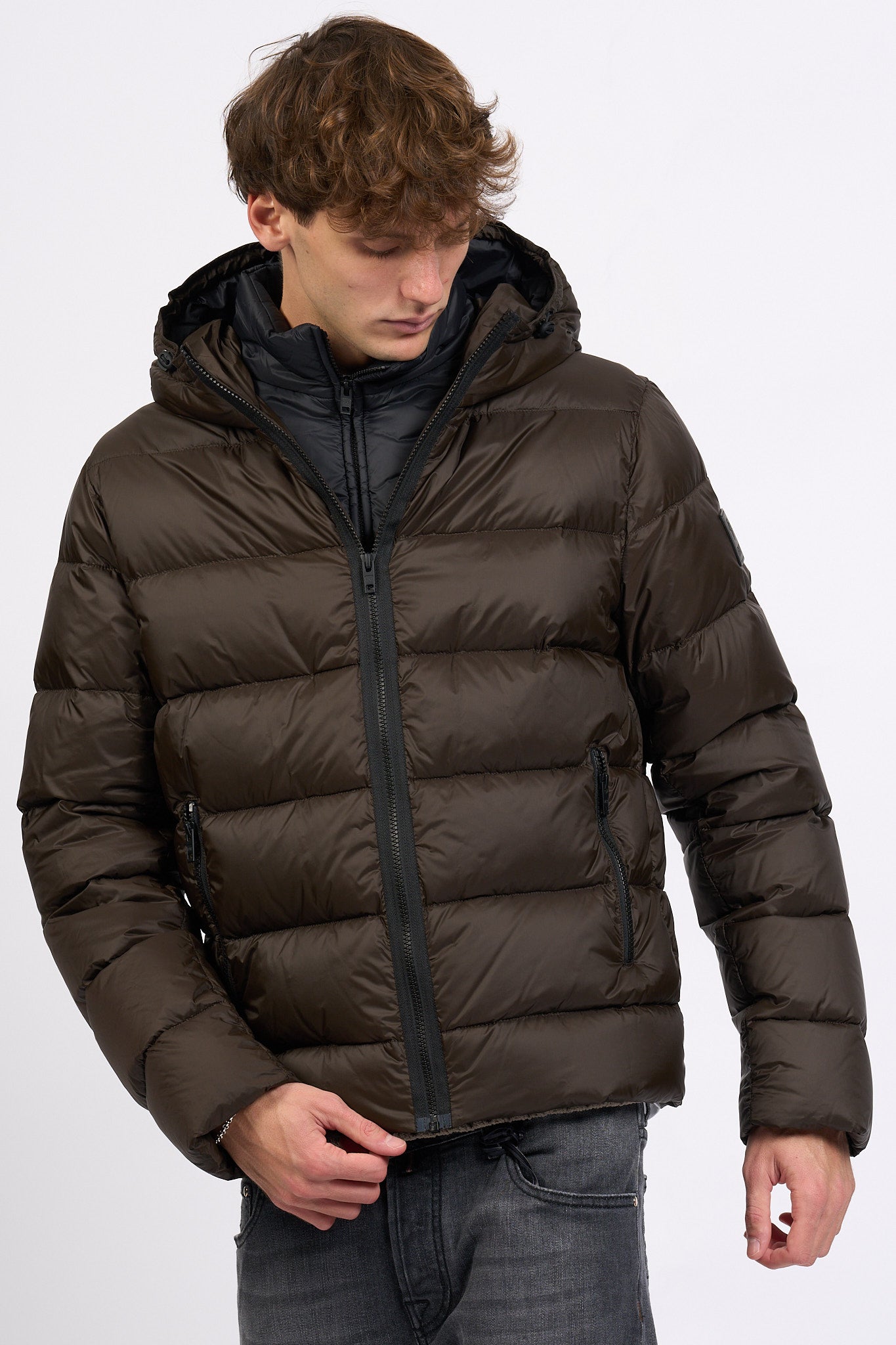 Fay Piumino Double Front Cioccolato Uomo-1