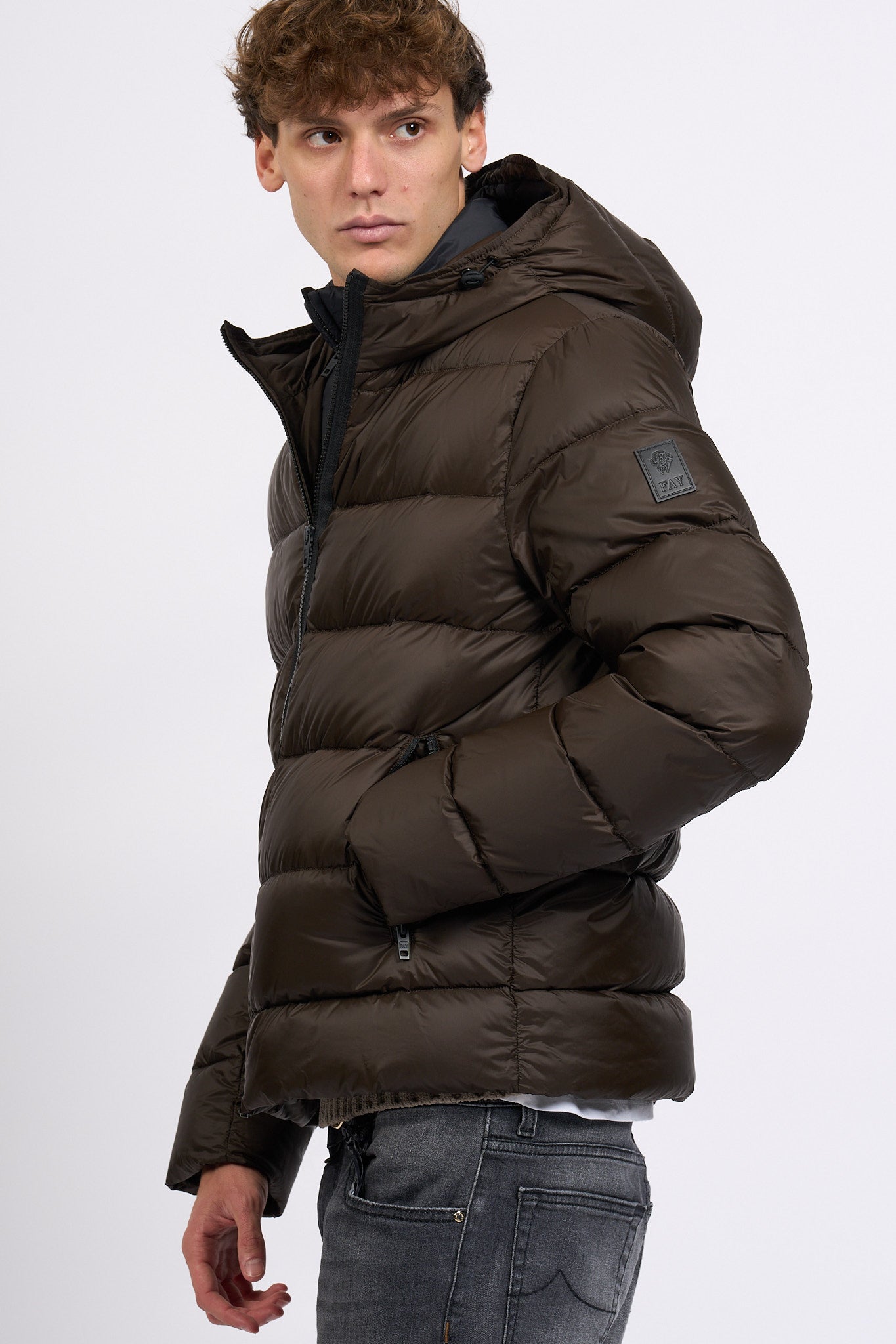 Fay Piumino Double Front Cioccolato Uomo-3