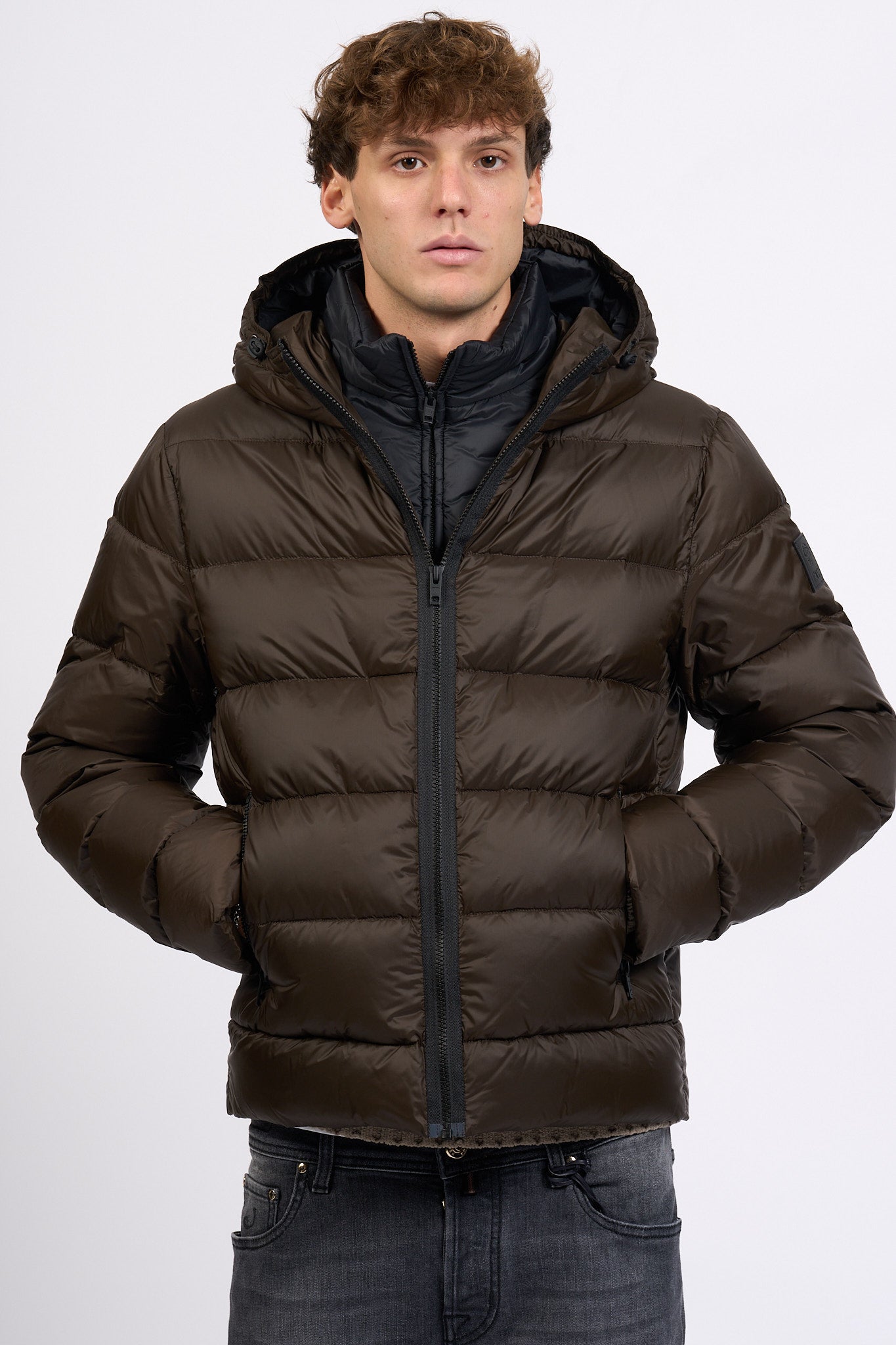 Fay Piumino Double Front Cioccolato Uomo-8