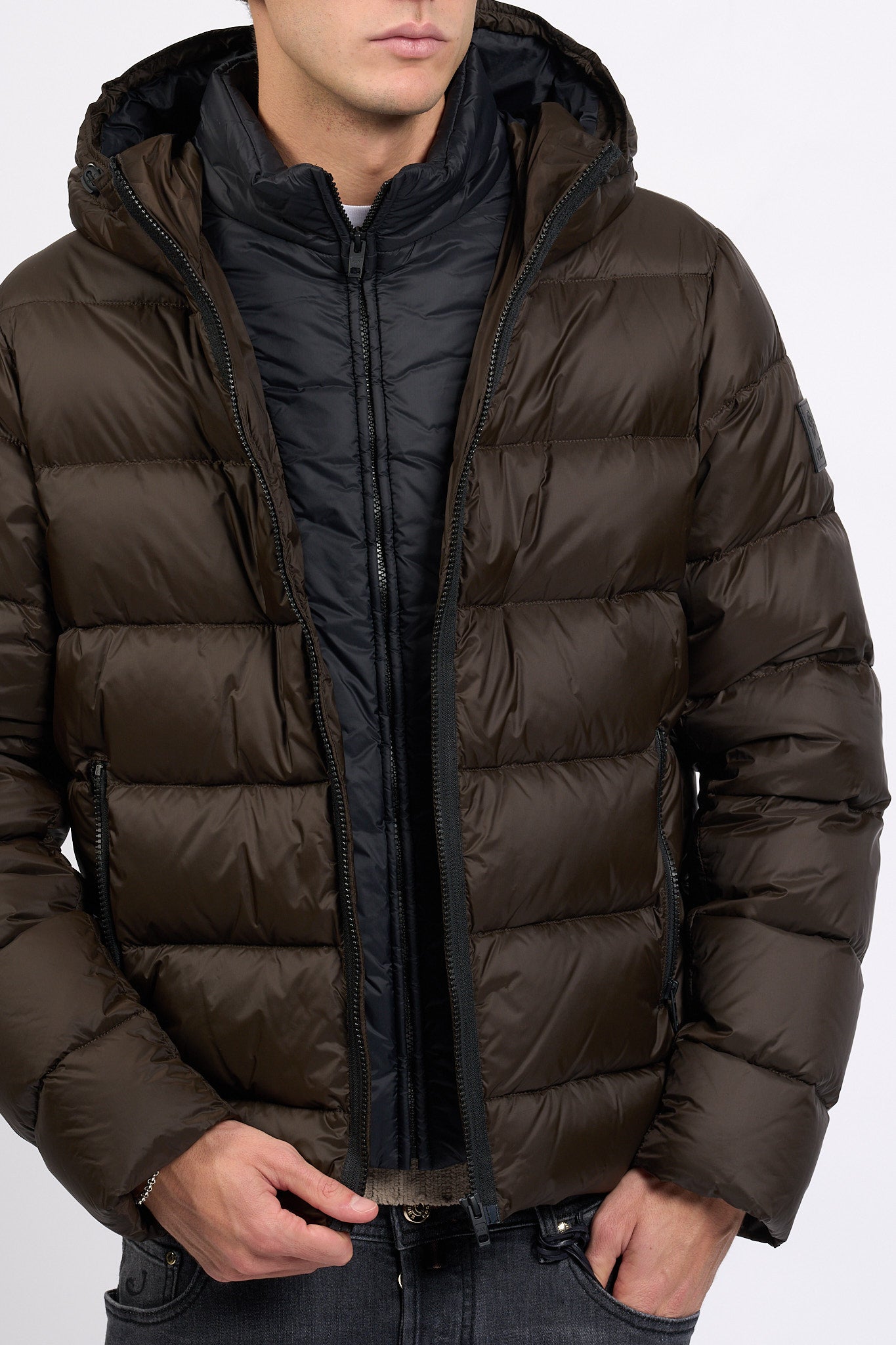 Fay Piumino Double Front Cioccolato Uomo-5