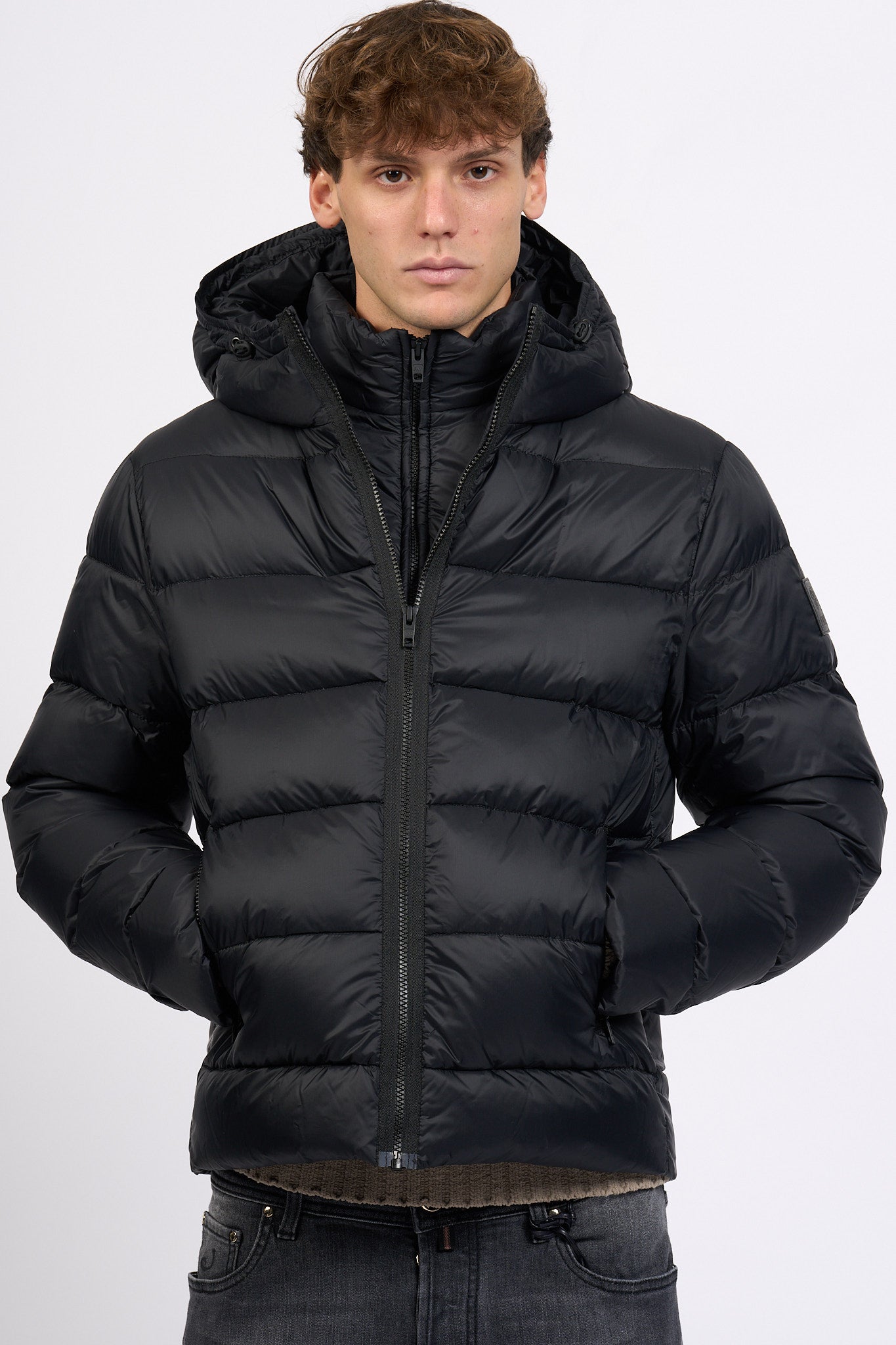 Fay Piumino Double Front Nero Uomo-5