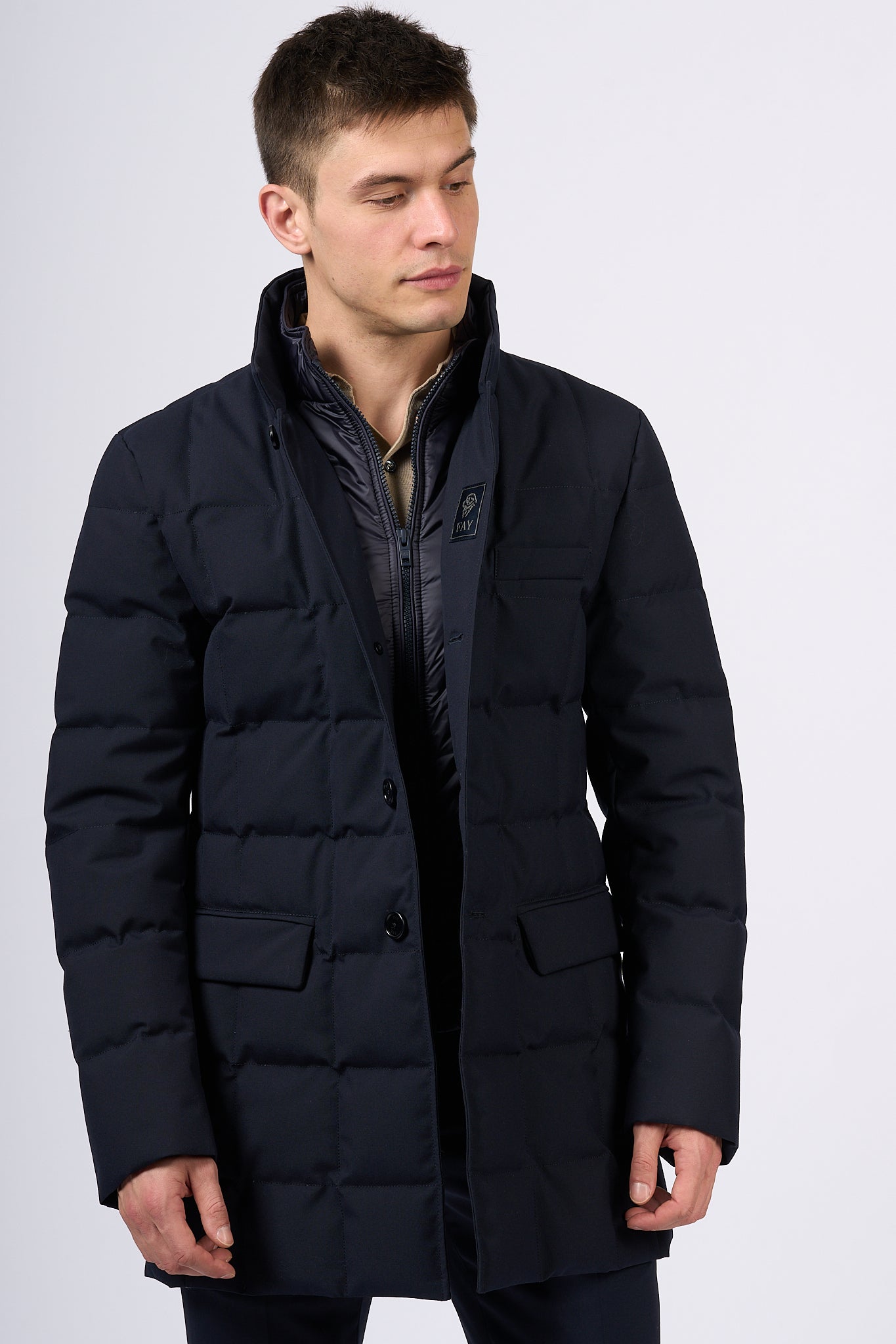 Fay Piumino Down Coat Blu Uomo-1