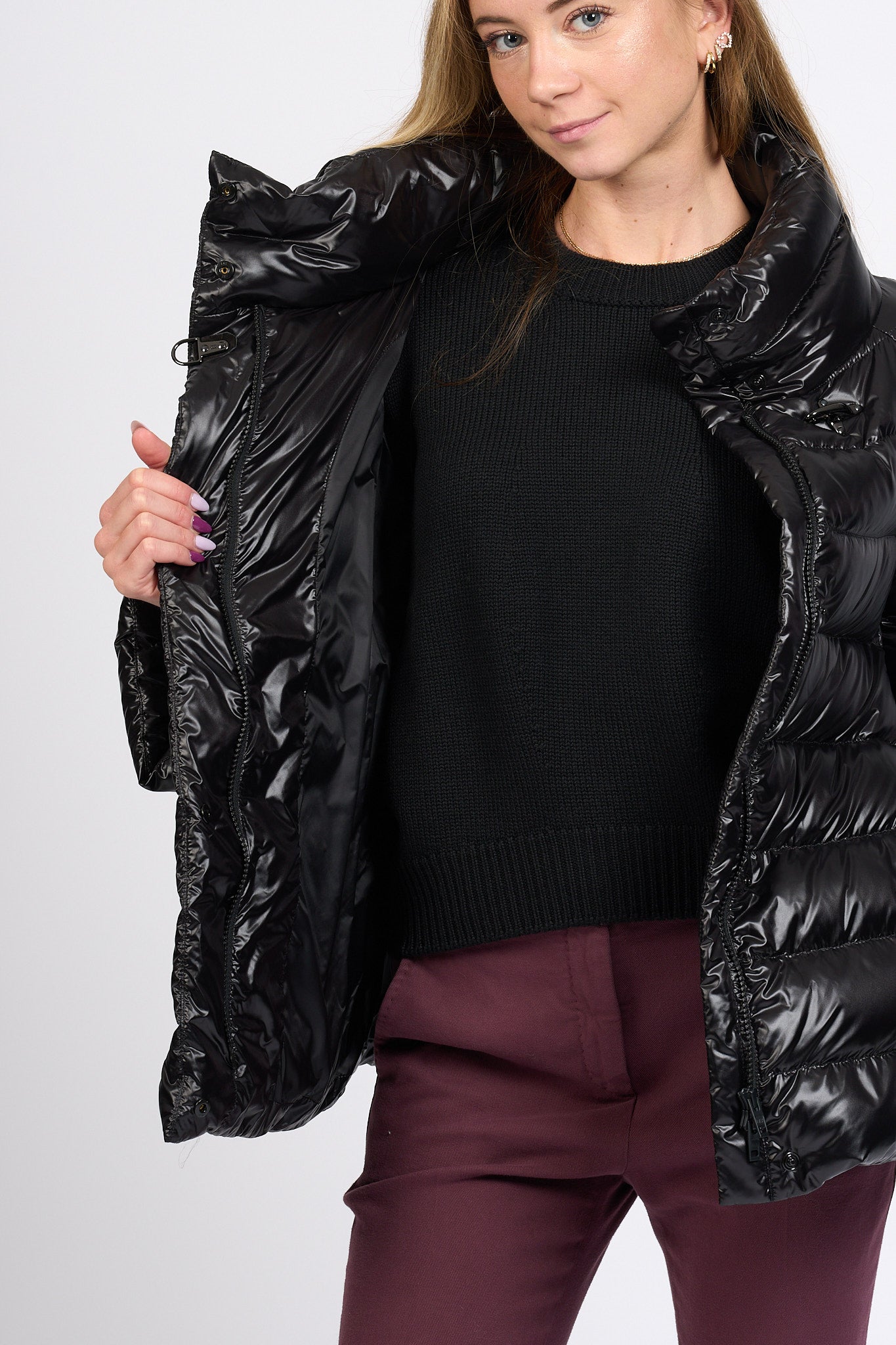 Fay Piumino a Cappa Nero Donna-8