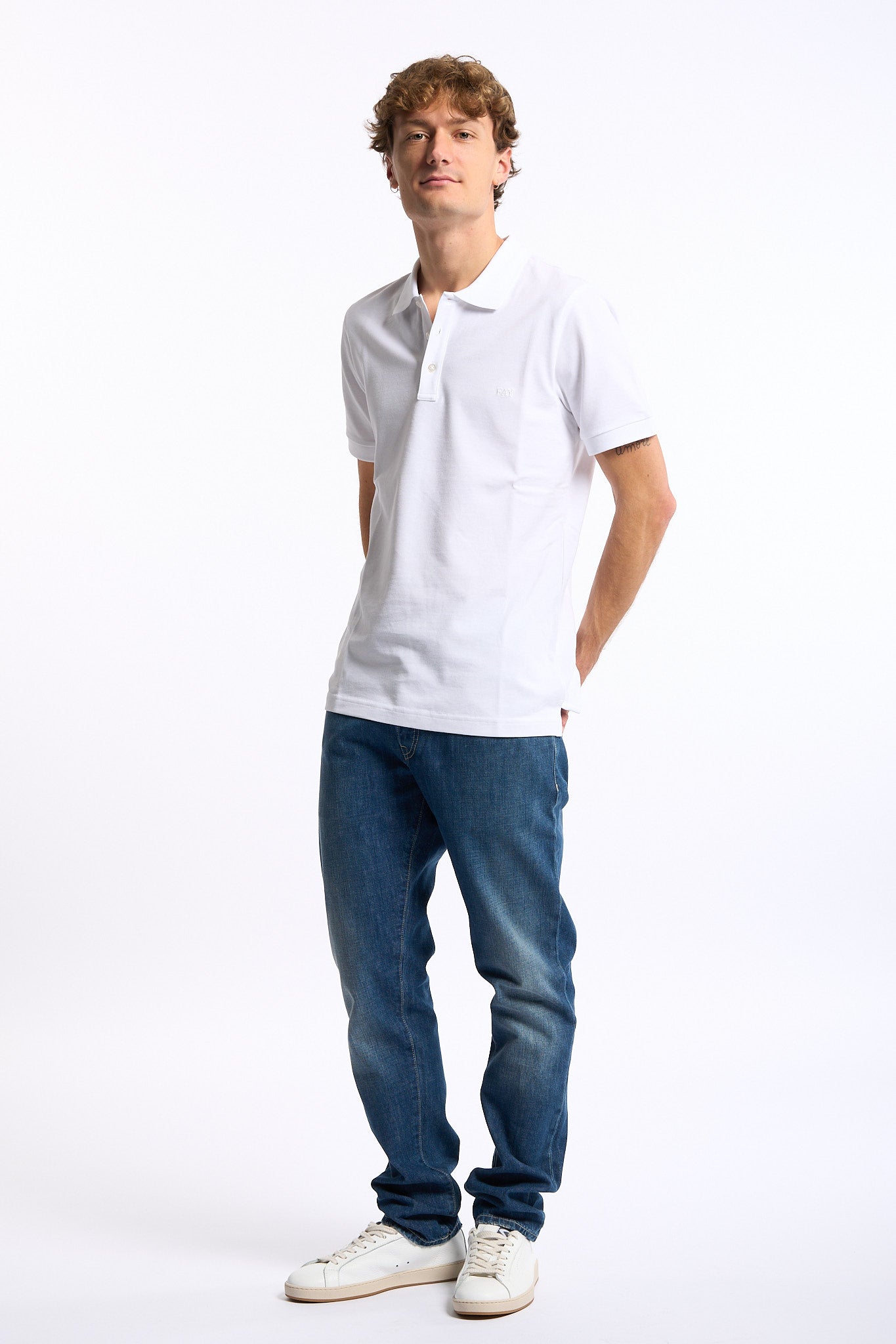 Fay Polo Manica Corta Bianco Uomo-3