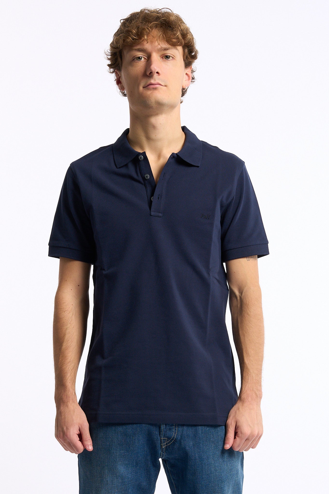Fay Polo Manica Corta Blu Uomo-1