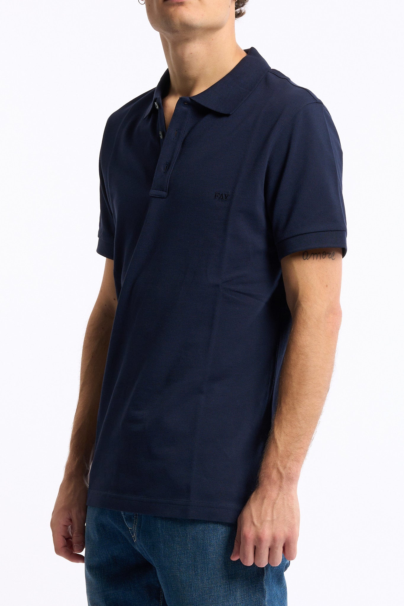 Fay Polo Manica Corta Blu Uomo-4
