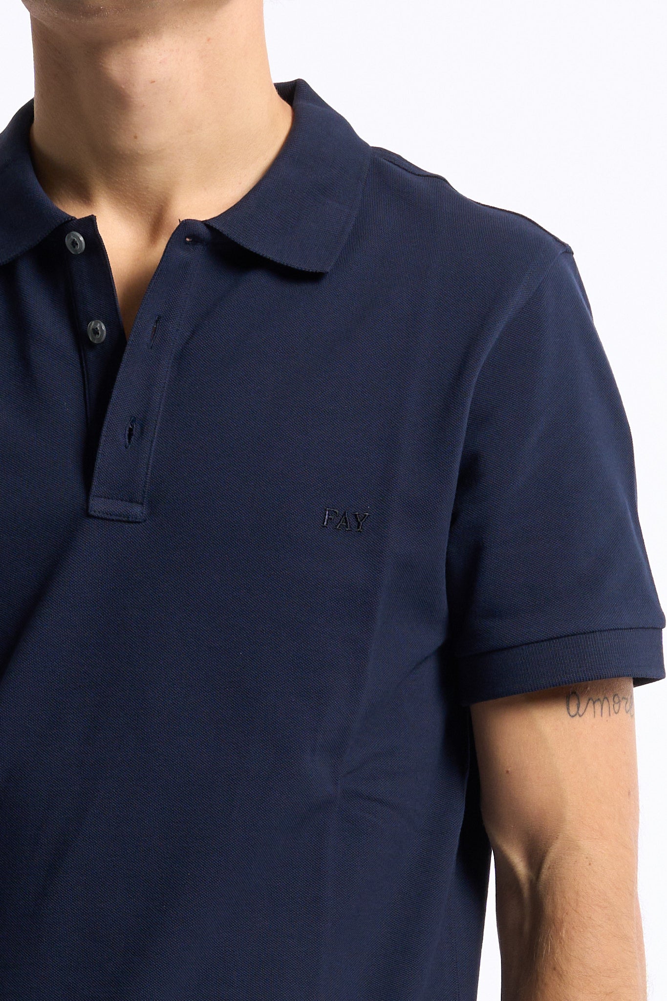 Fay Polo Manica Corta Blu Uomo-2