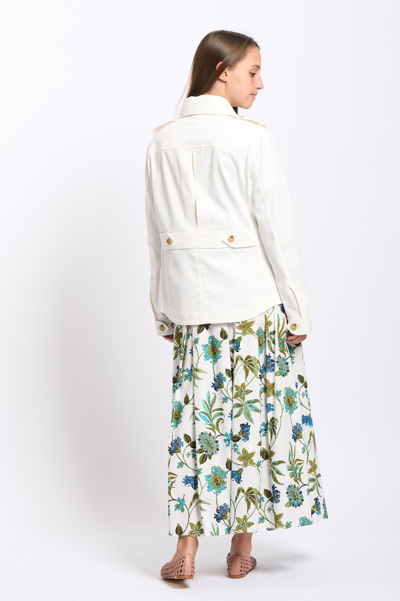 Fay Shirt Jacket Bianco/Verde Donna-5