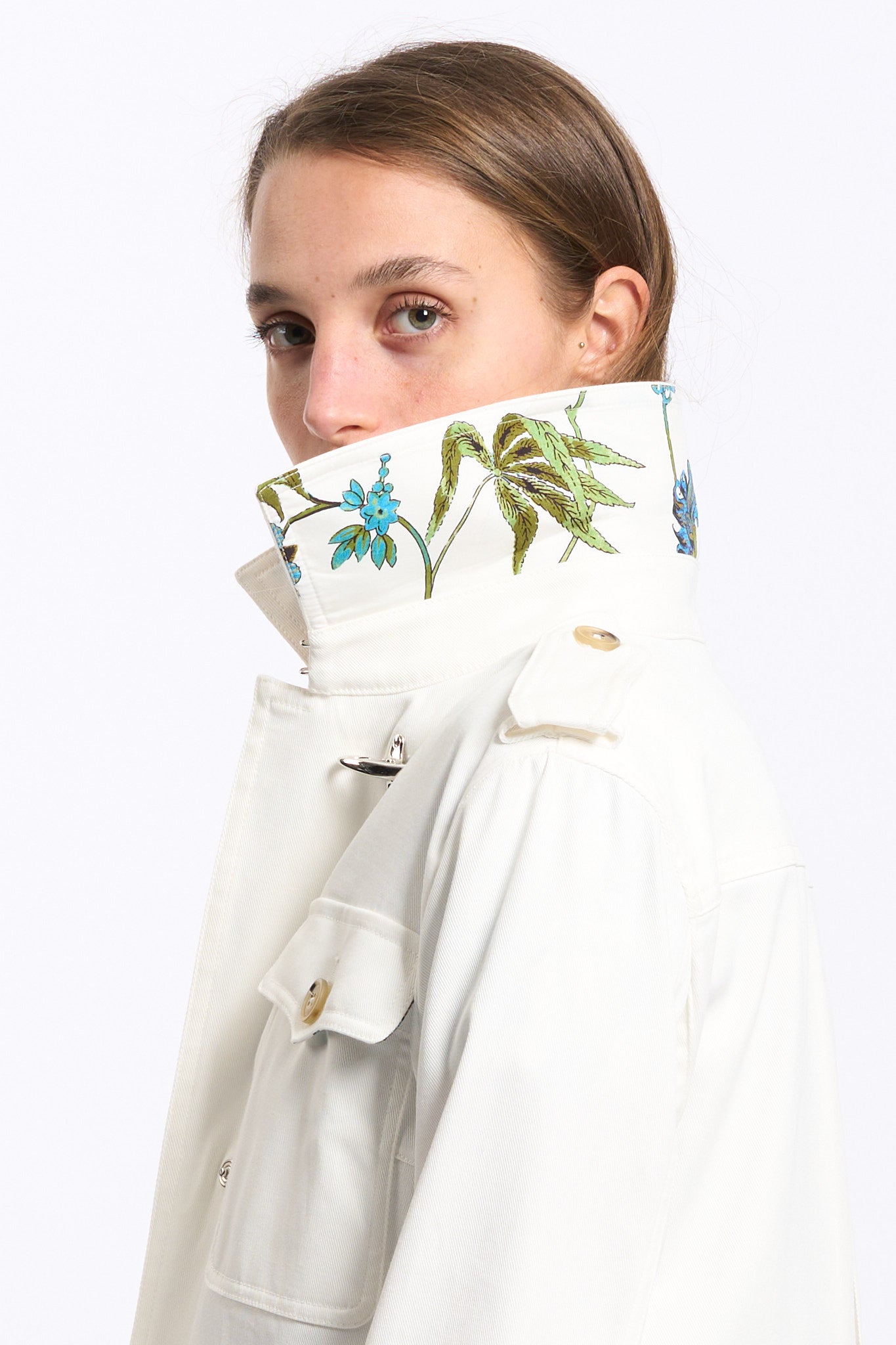 Fay Shirt Jacket Bianco/Verde Donna-2