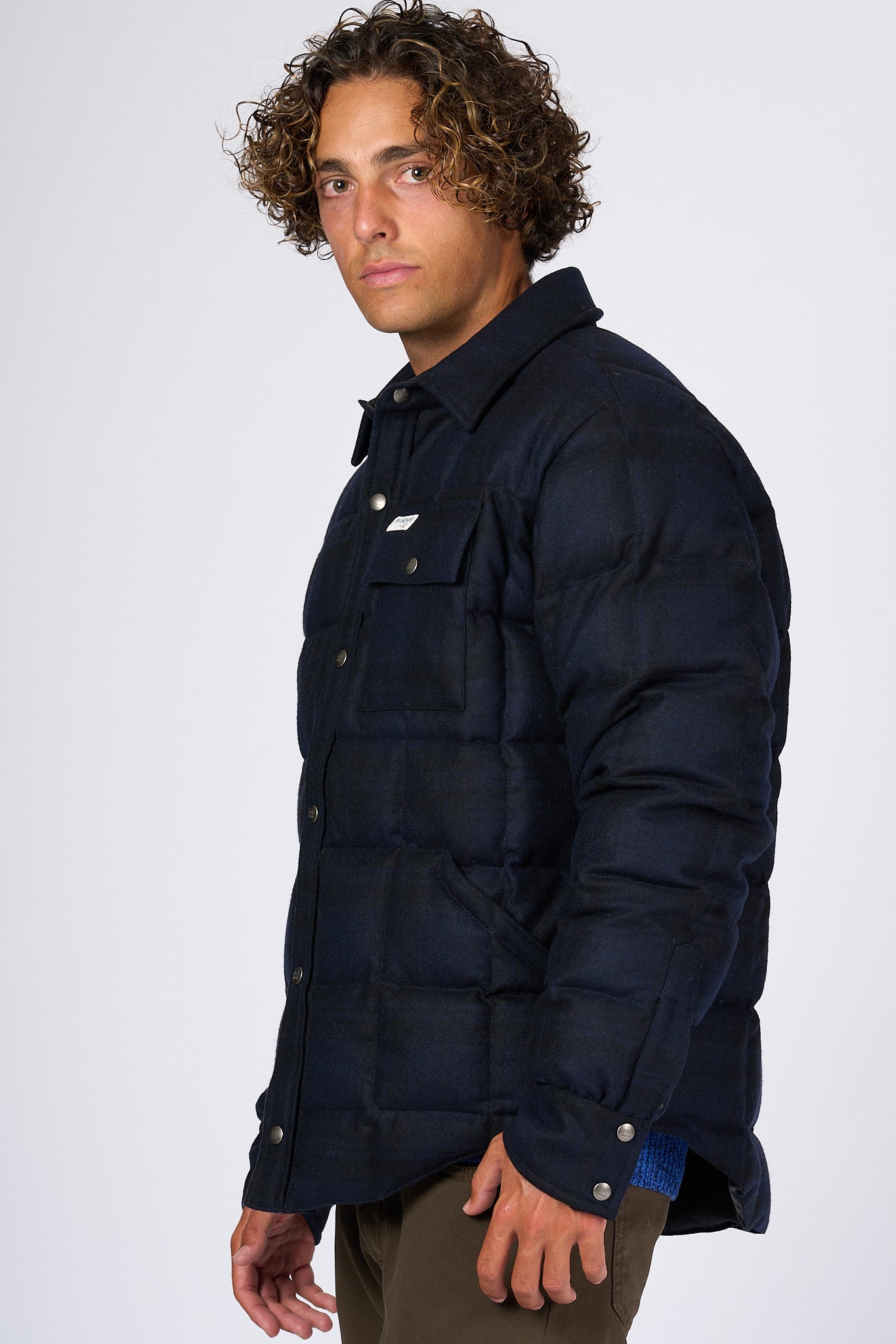 Fay Shirt Jacket Blu Uomo-4