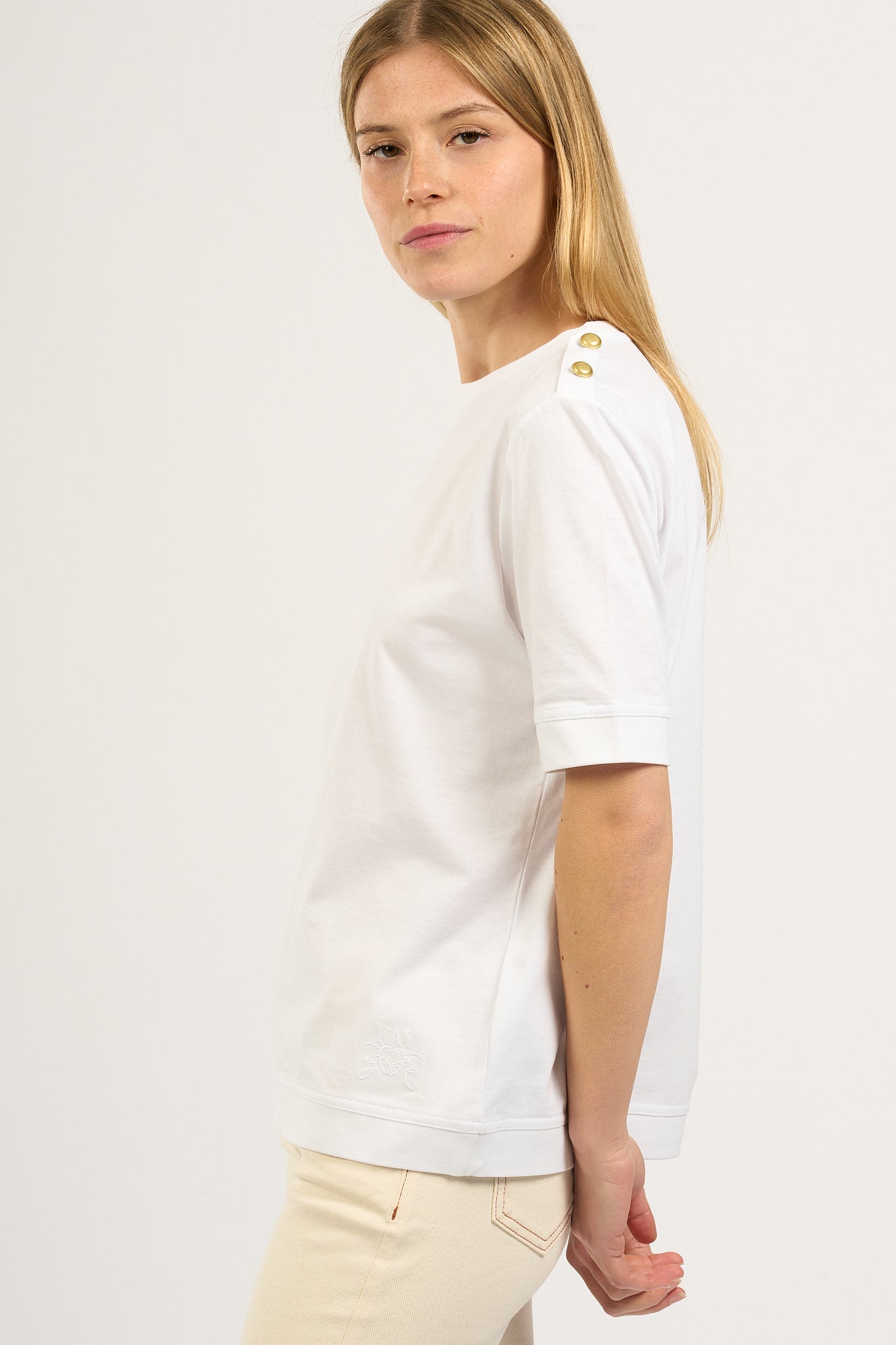 Fay T-shirt Manica Corta Bianco Donna-5