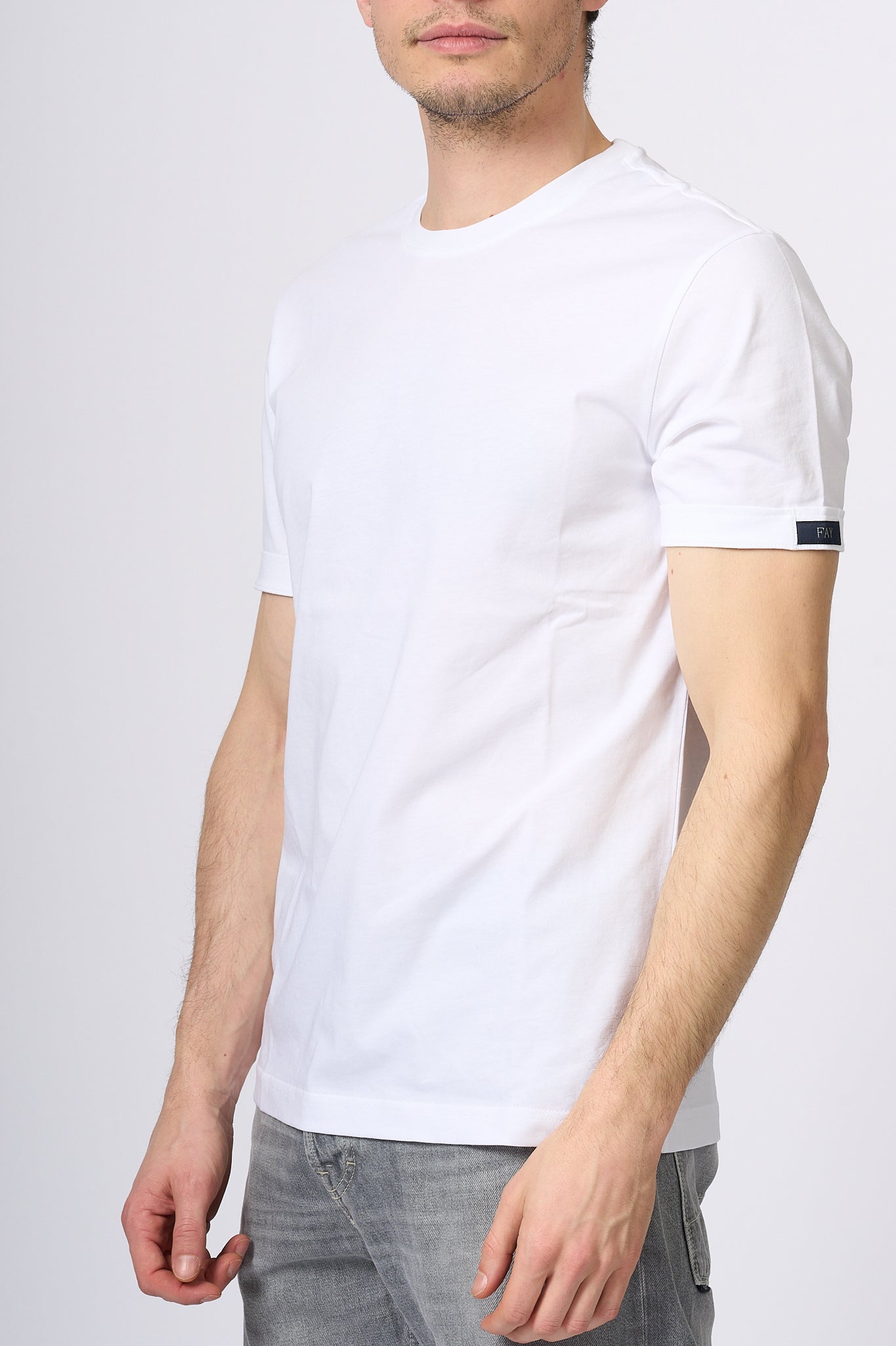 Fay T-shirt in Jersey Bianco Uomo-3