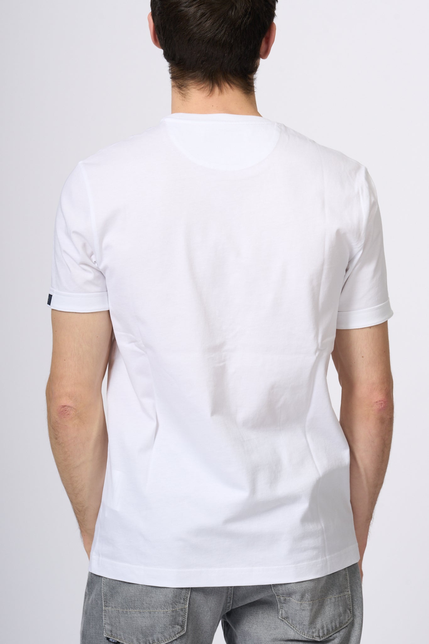 Fay T-shirt in Jersey Bianco Uomo-4