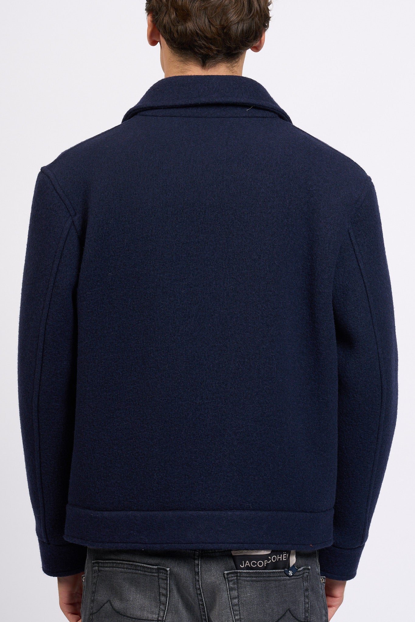 Fay Truck Jkt in Panno Blu Navy Uomo-7
