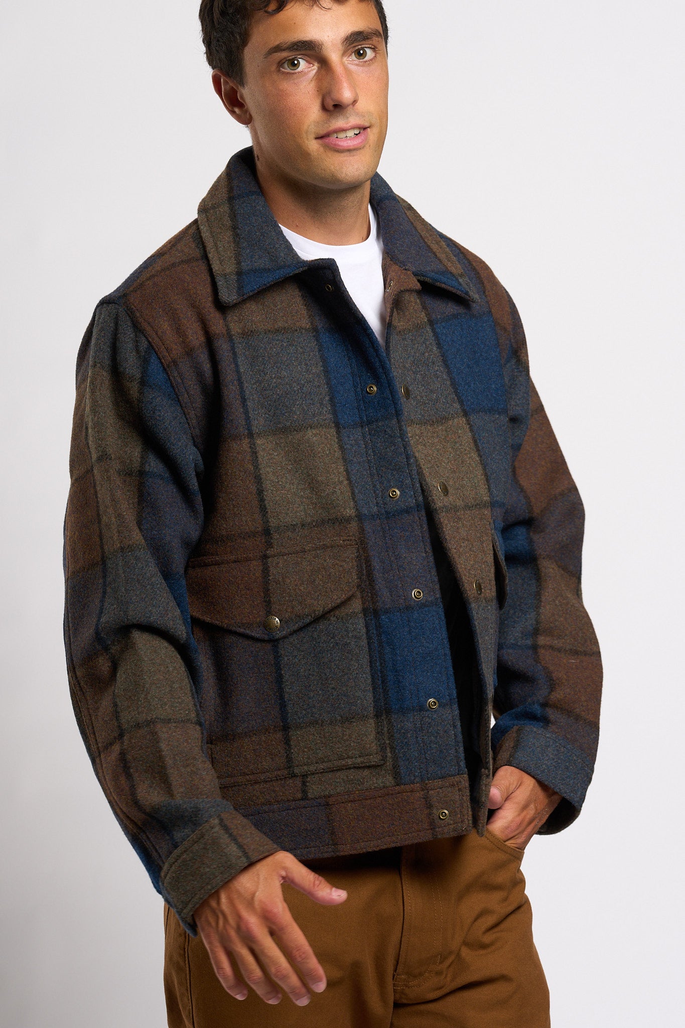Filson Giacca Mackinaw Blu/marr Uomo-5