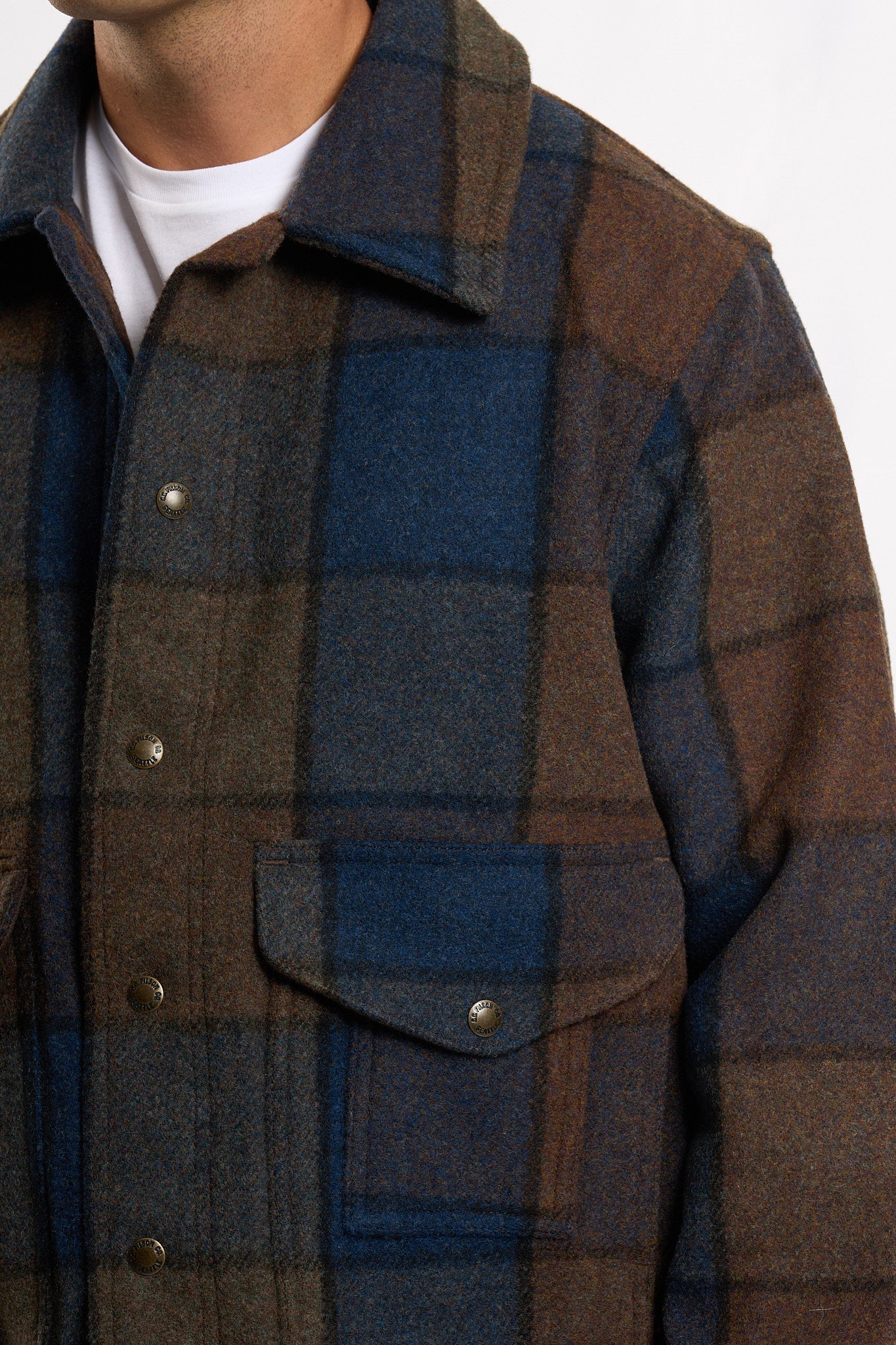 Filson Giacca Mackinaw Blu/marr Uomo-2